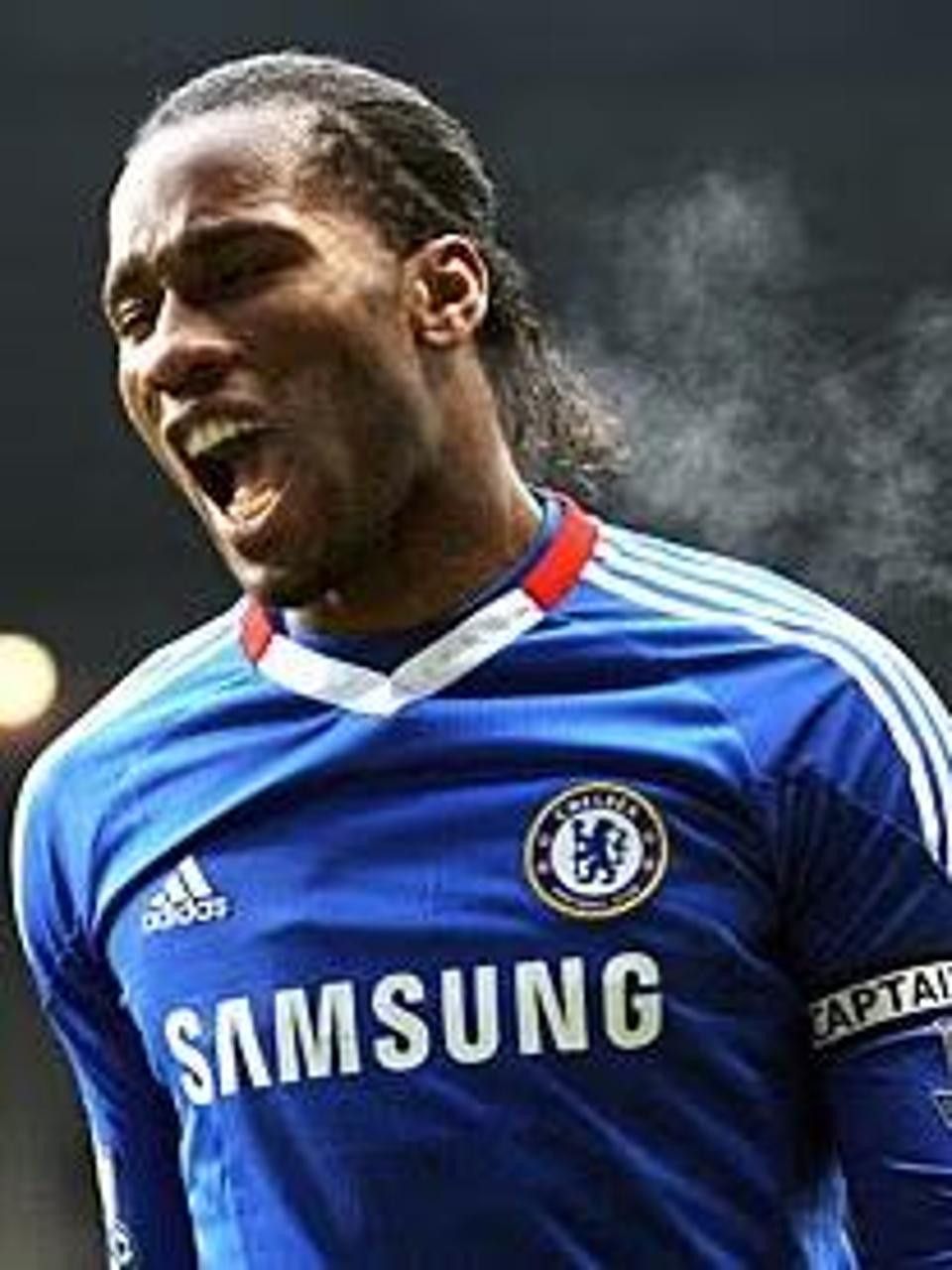 Adidas Drogba #11 Chelsea 2010/11 Medium Home Kit Size US M / EU 48-50 / 2 - 3 Thumbnail