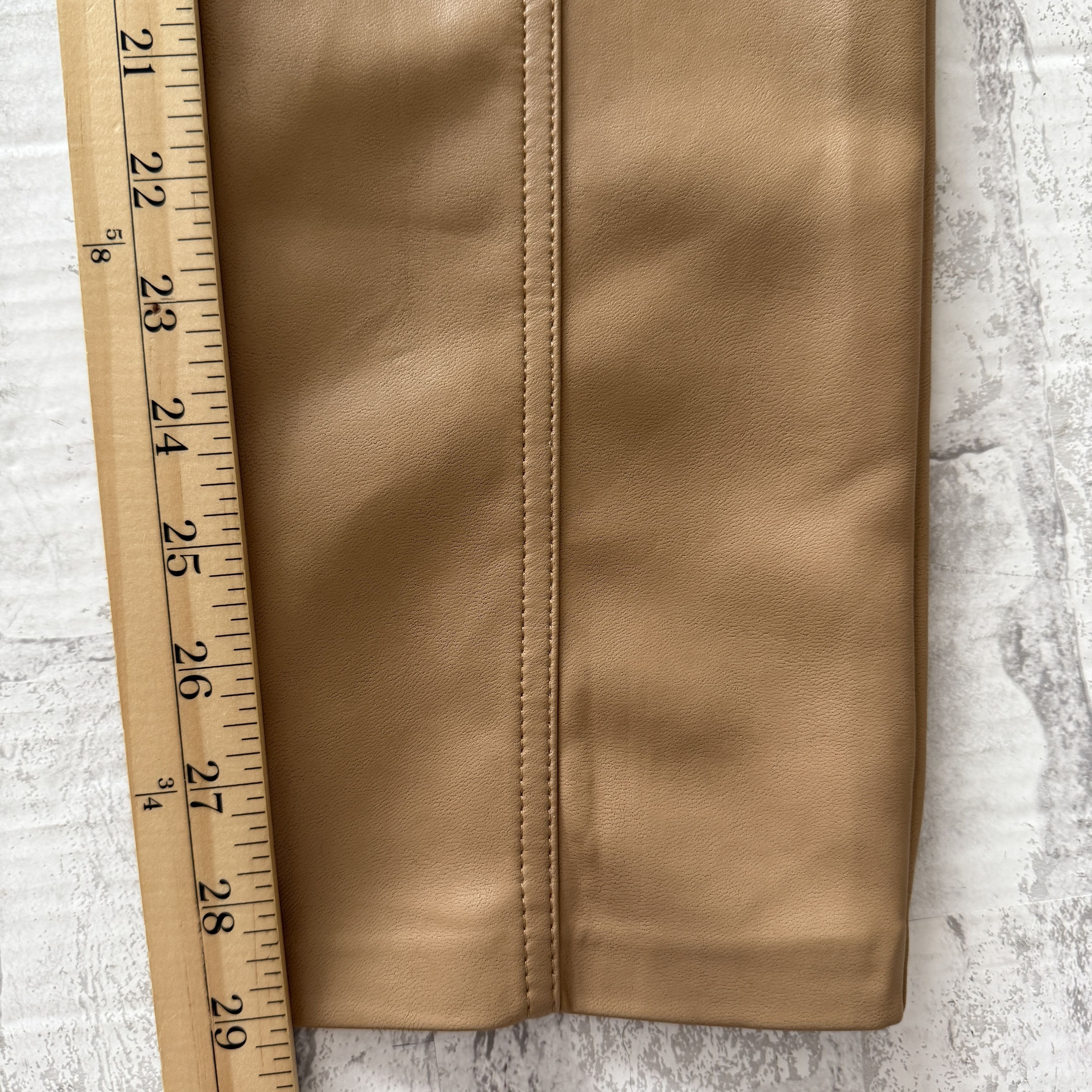 Other Wilfred Rebel High Waisted Vegan Leather Pants Camel Size 30" / US 8 / IT 44 - 9 Thumbnail