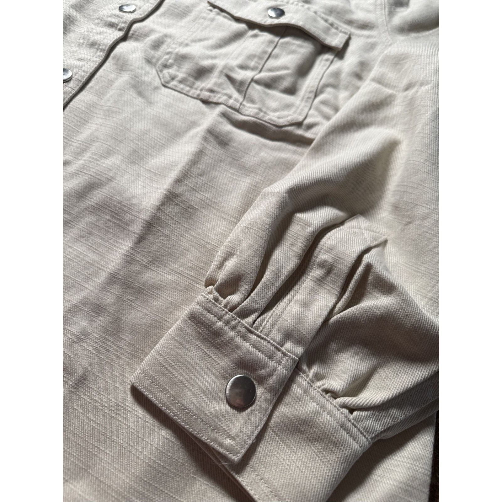 Rails Rails Fern Snap Shirt in Bone Long Sleeve Pocket Detail XL Size XL / US 12-14 / IT 48-50 - 6 Thumbnail