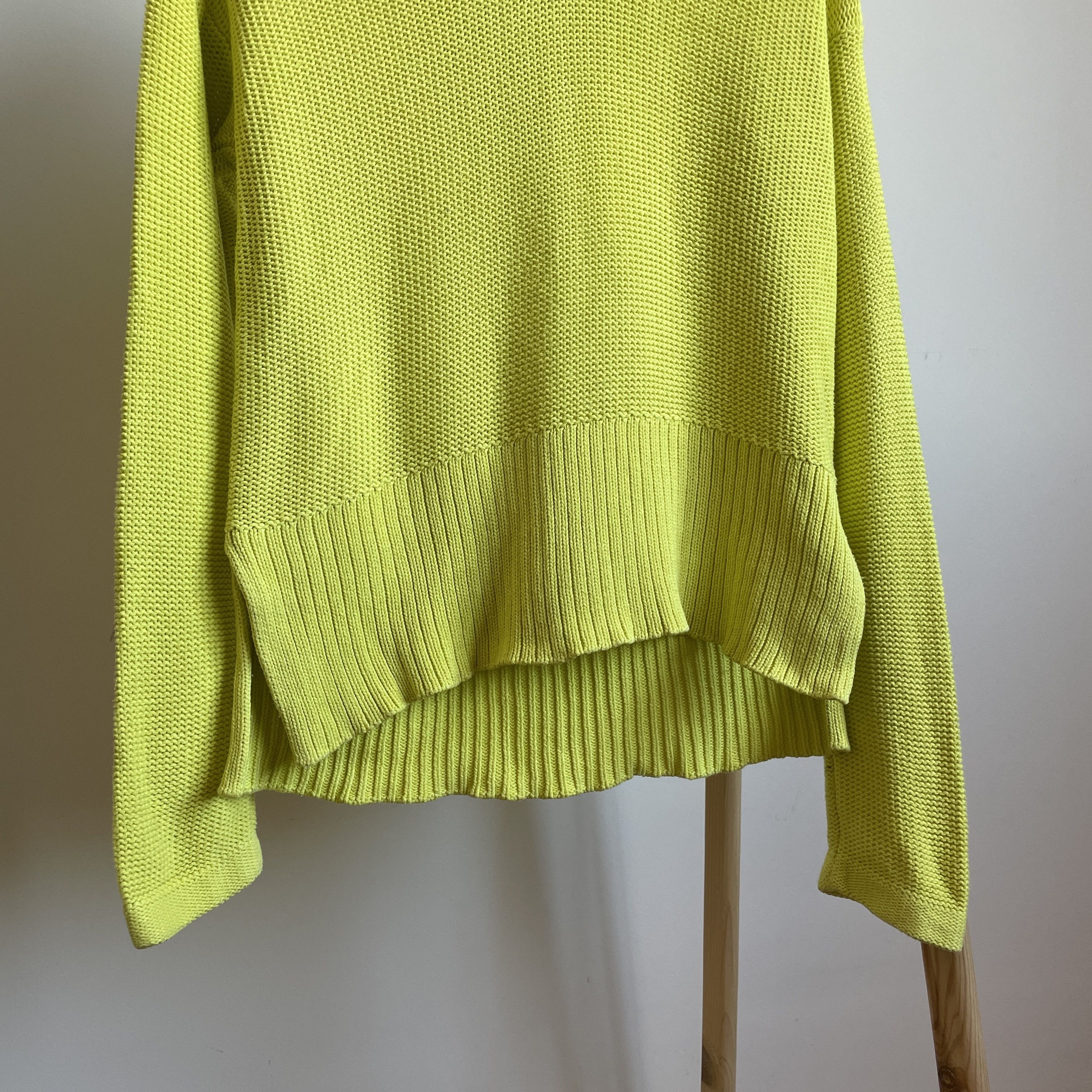 T by Alexander Wang T by Alexander Wang Neon Yellow Knitted Womens Hoodie Size XS / US 0-2 / IT 36-38 - 6 Thumbnail