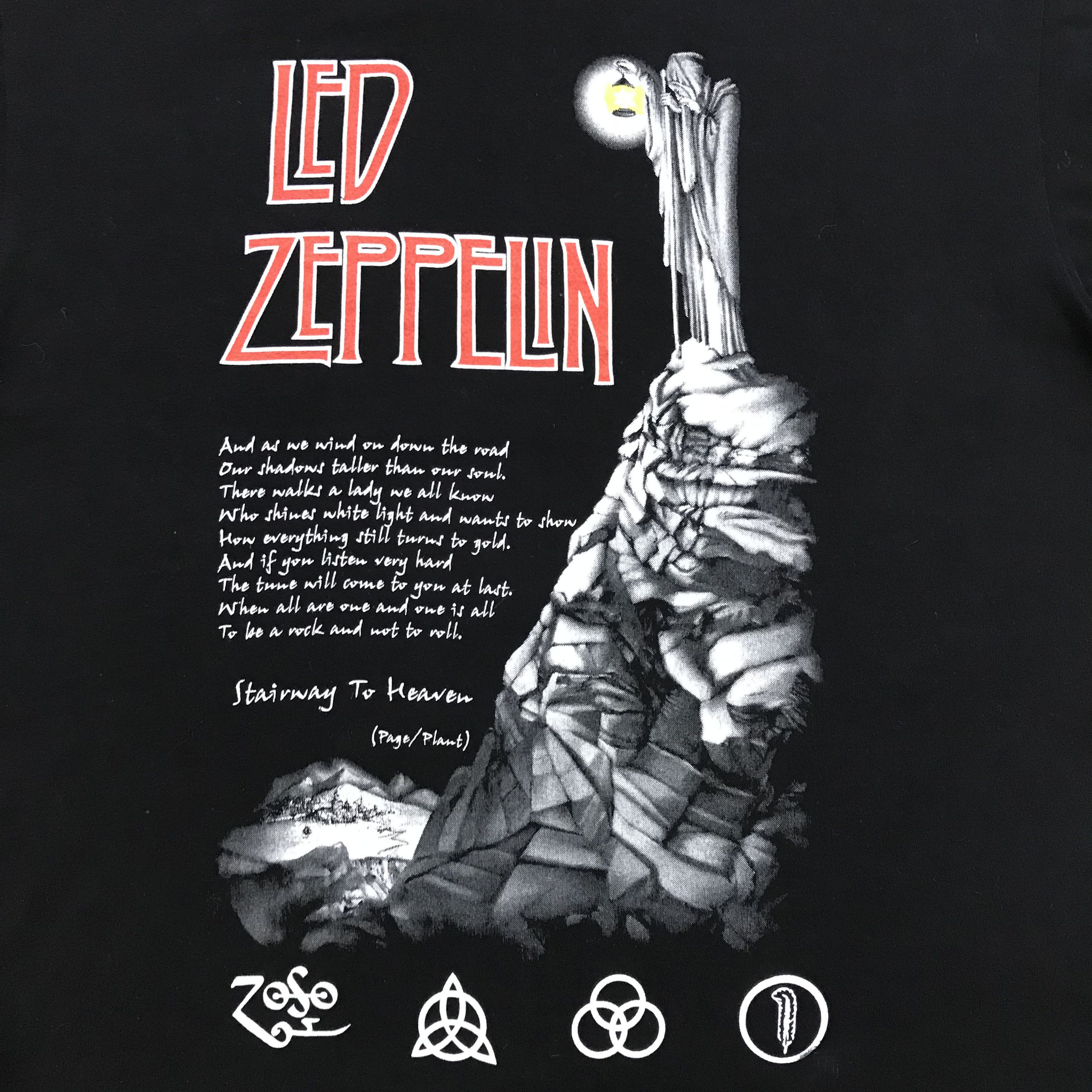 Led Zeppelin LED ZEPPELIN Vintage T-Shirt 90s Band Tee Stairway Zoso Size US L / EU 52-54 / 3 - 5 Thumbnail