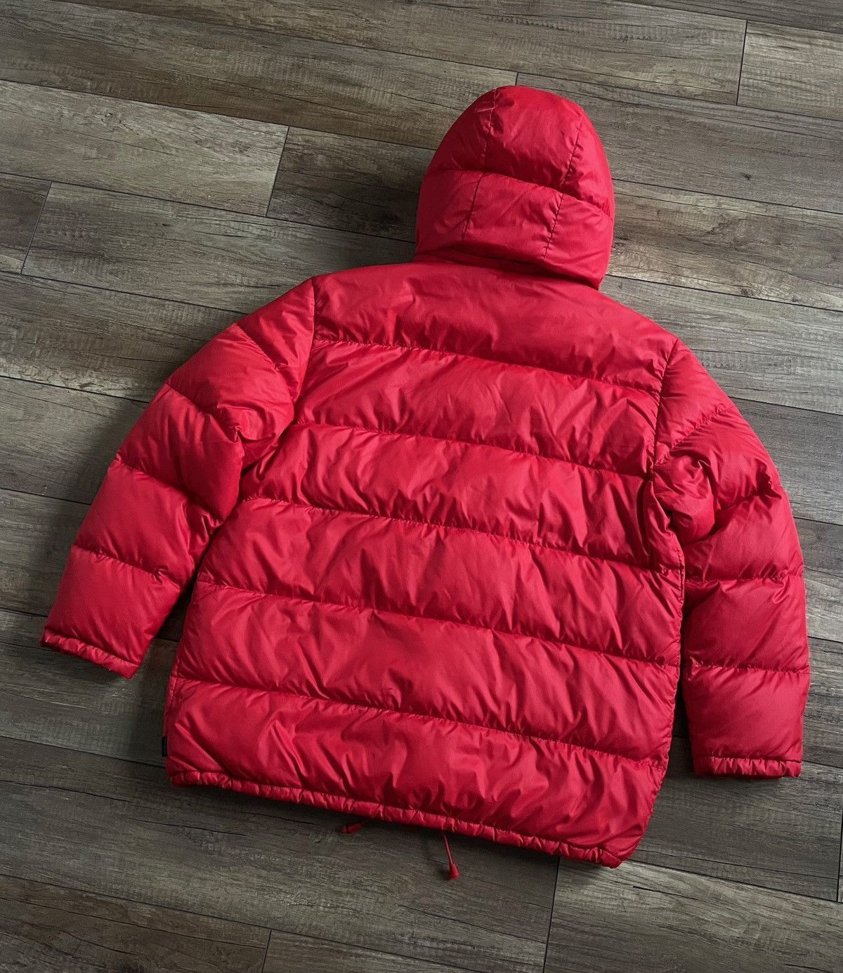 Moncler Vintage Moncler Grenoble Red Down Hooded Puffer Jacket Size L / US 10 / IT 46 - 3 Thumbnail