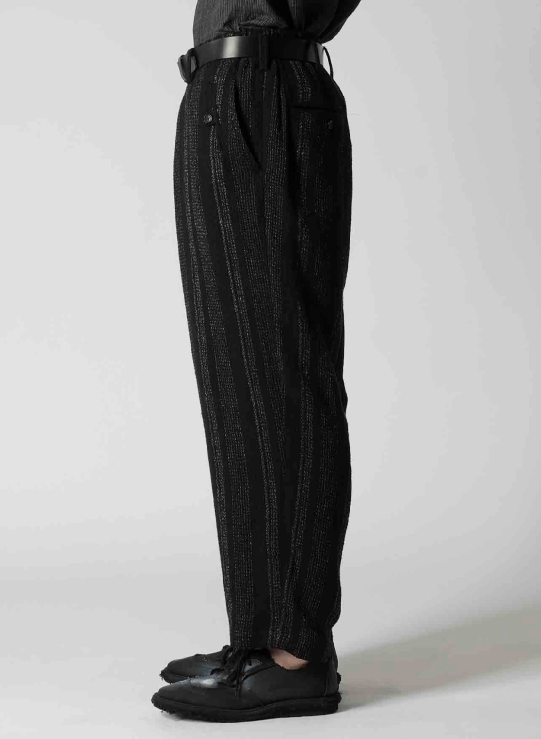 Yohji Yamamoto Yohji Yamamoto Pour Homme - Stripe pattern coin pocket Pants Size US 30 / EU 46 - 4 Thumbnail