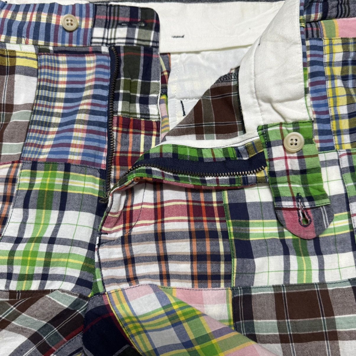 Polo Ralph Lauren Vintage 90s Polo Ralph Lauren Madras Checked Patchwork Pants Size US 36 / EU 52 - 20 Thumbnail