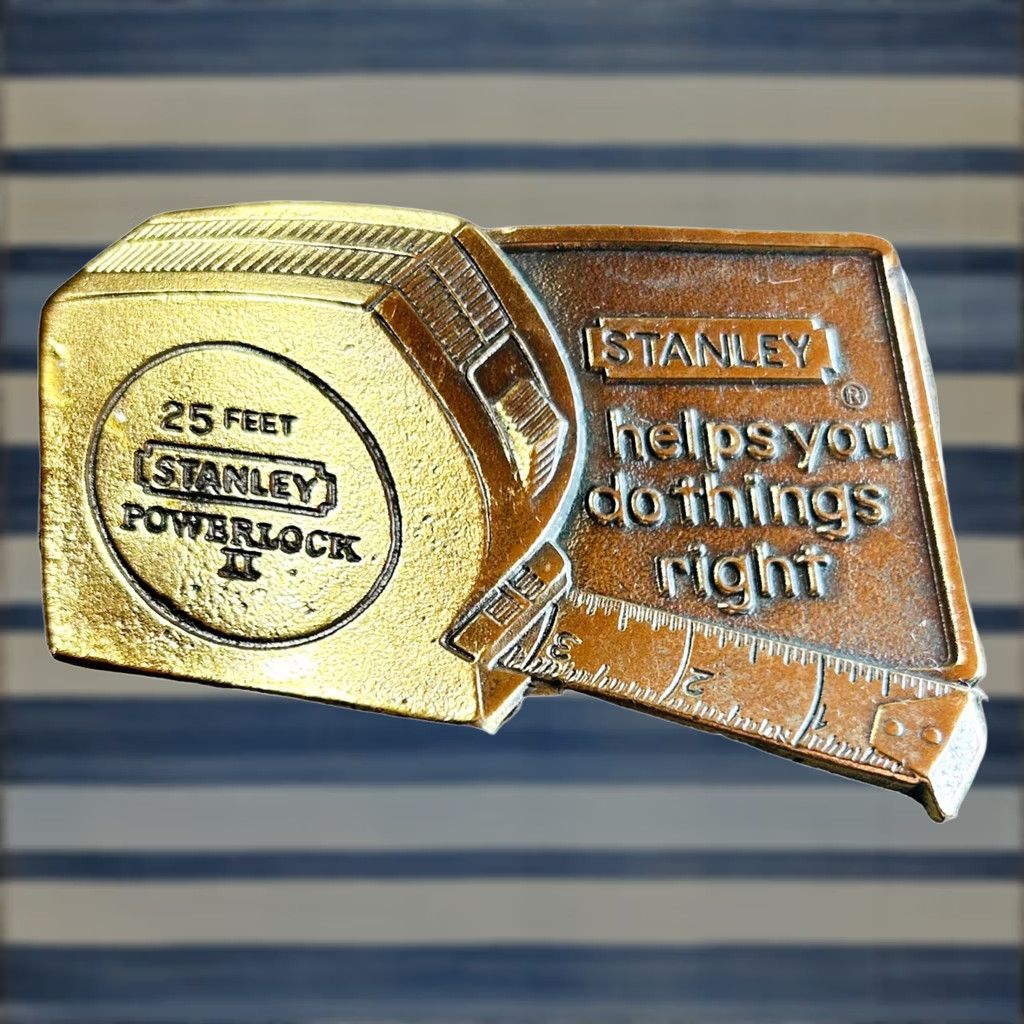 Vintage VINTAGE Stanley Tools Tape Measure Belt Buckle Size ONE SIZE - 1 Thumbnail