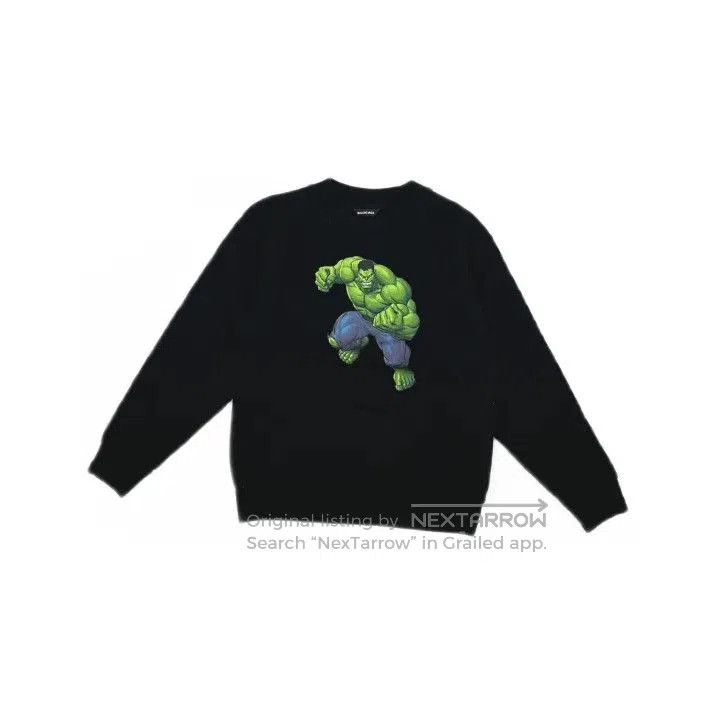 Balenciaga Balenciaga SS24 Hulk Print Black Sweatshirt. Size US M / EU 48-50 / 2 - 2 Thumbnail