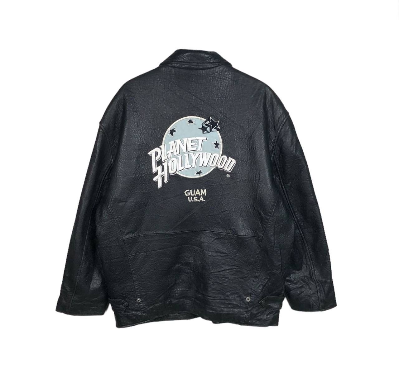 Planet Hollywood Vintage 90s Planet Hollywood Guam USA Leather Jacket Size US XL / EU 56 / 4 - 1 Thumbnail