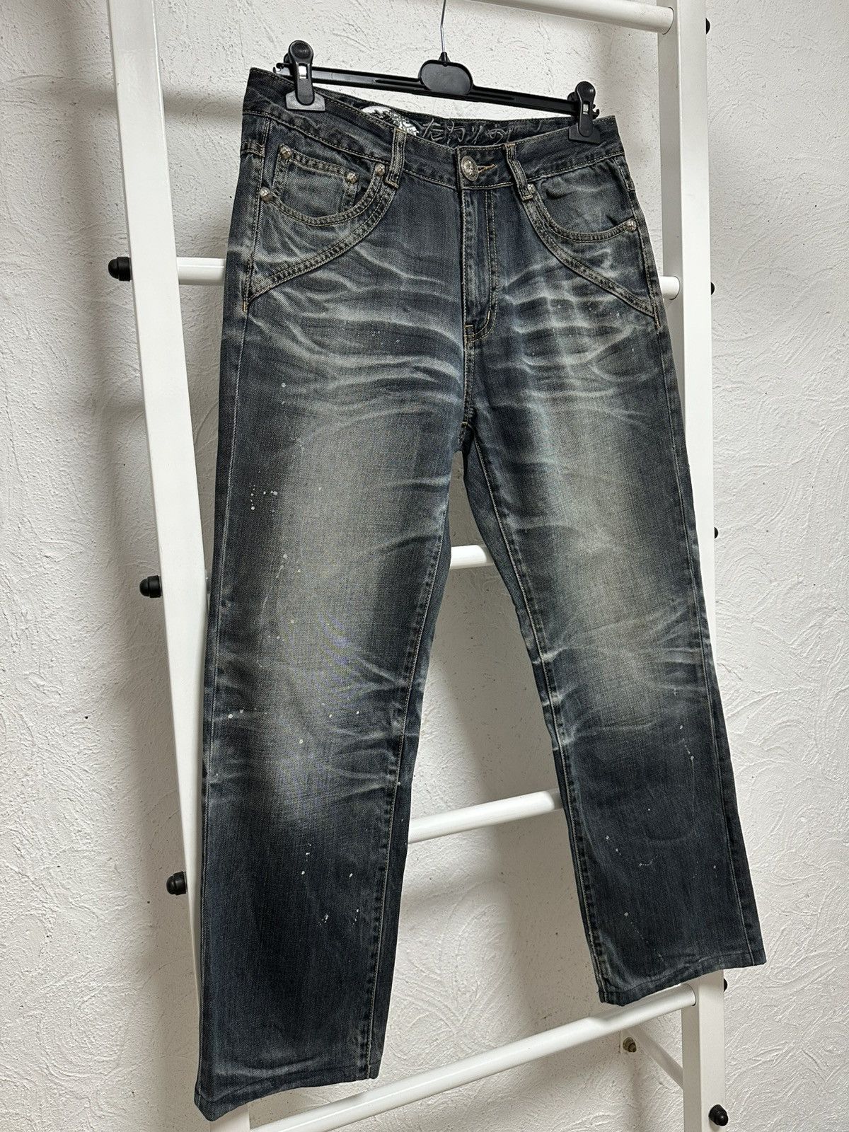 Japanese Brand Big Train Japan Osaka Avant Garde Jeans Y2K Size M 2000s Size US 32 / EU 48 - 3 Thumbnail