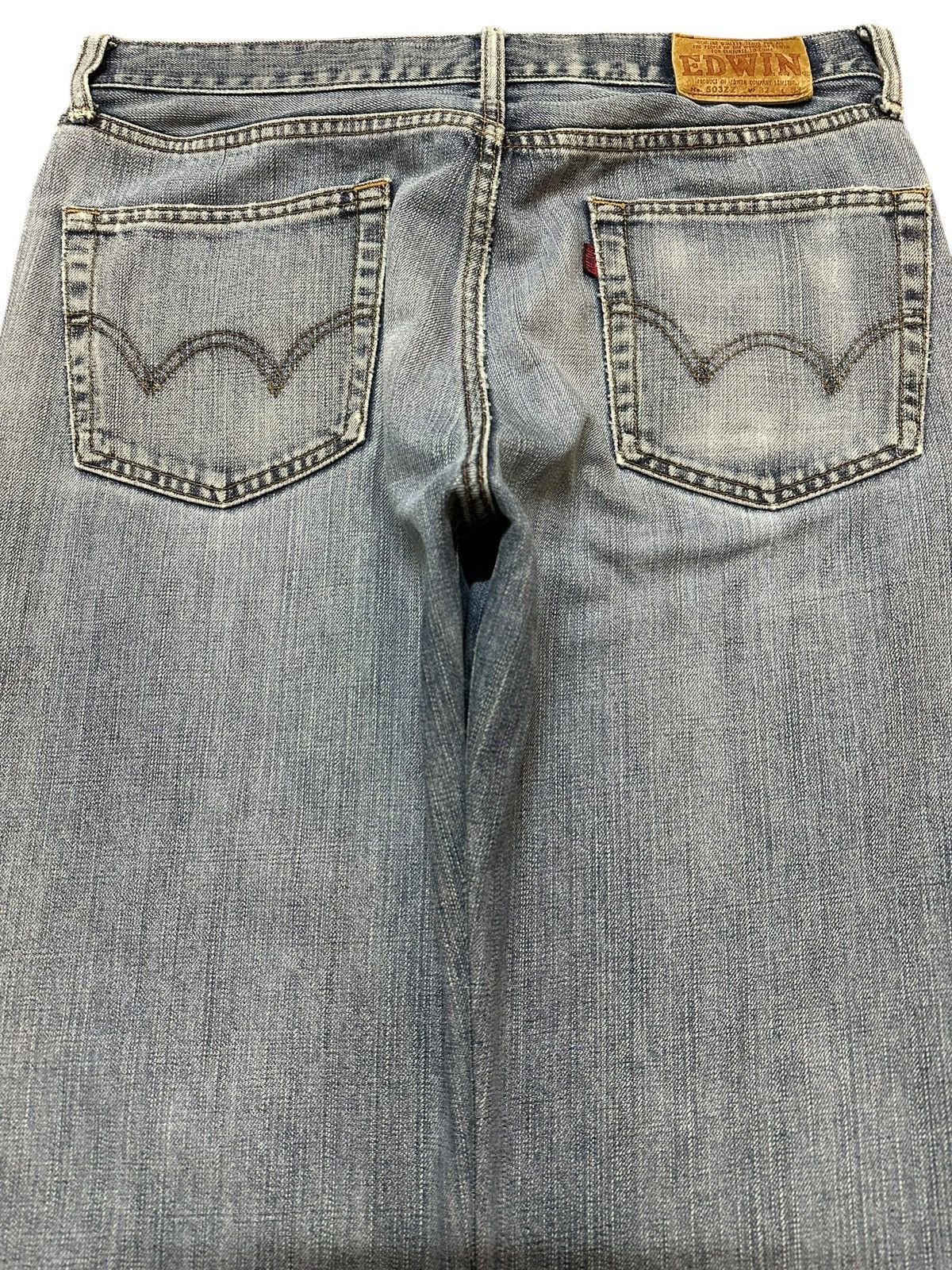 Edwin Vintage Edwin 503zz Faded Blue Wash Distress Loose Jeans Size US 32 / EU 48 - 5 Thumbnail