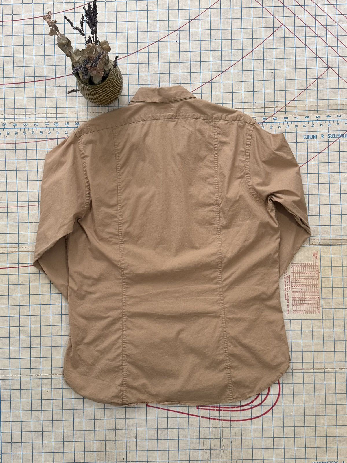 Burberry Burberry Two Pocket Light Tan Button Up Shirt Size LargeSlim Size US L / EU 52-54 / 3 - 10 Thumbnail