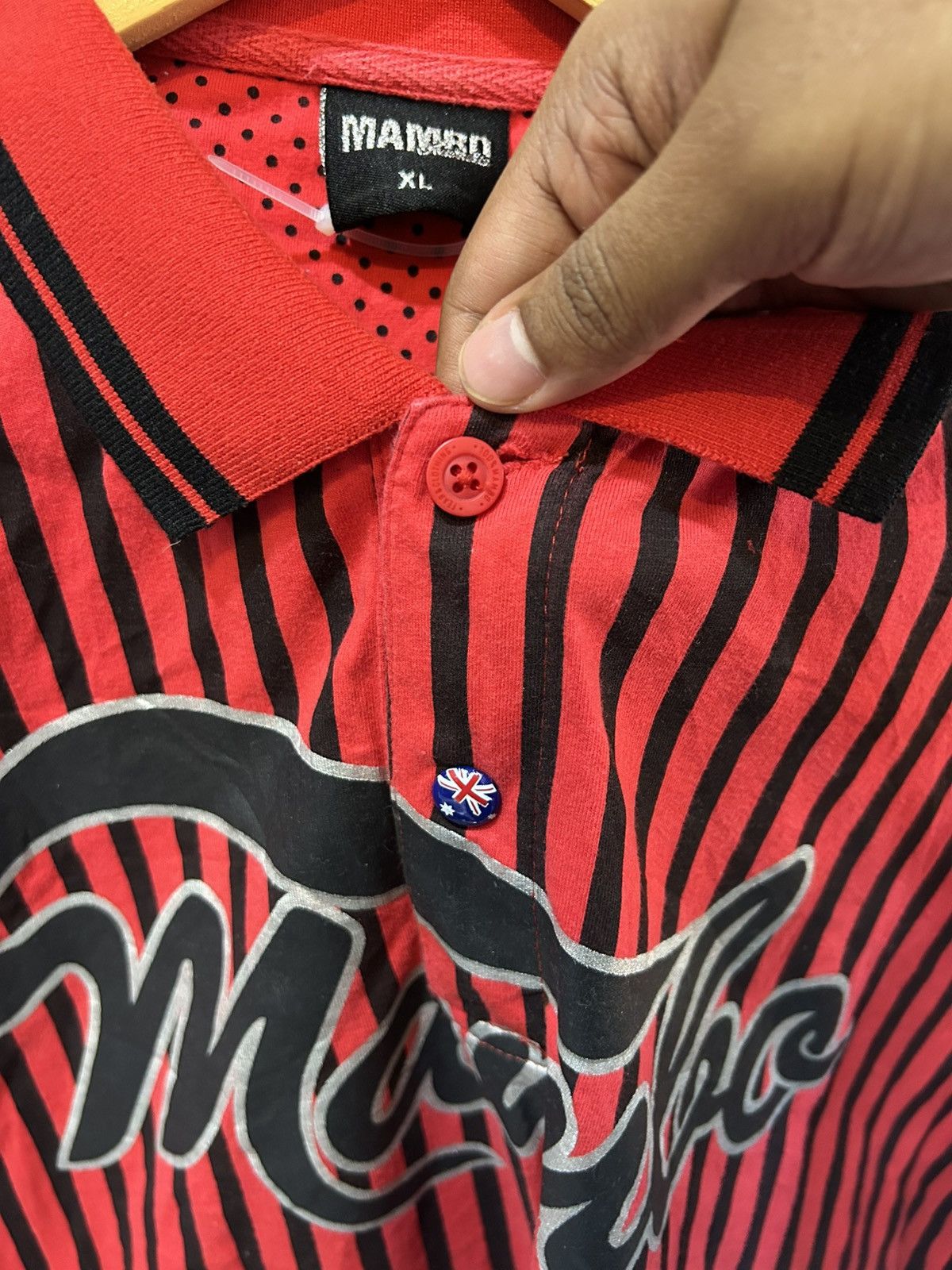 Mambo Collar Mambo surfing spellout big logo stripe design Size US XL / EU 56 / 4 - 6 Thumbnail