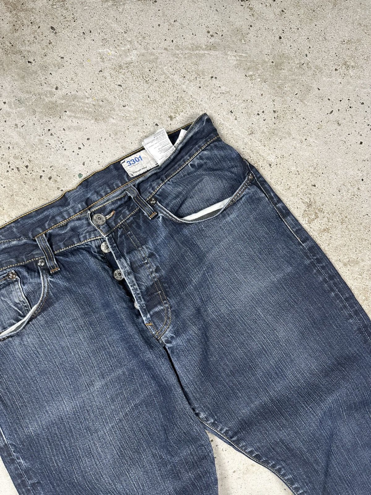G-Star × Japanese Brand × Vintage Vintage Y2K G Star Raw 3301 Straight Denim Pants Jeans Size US 34 / EU 50 - 7 Thumbnail