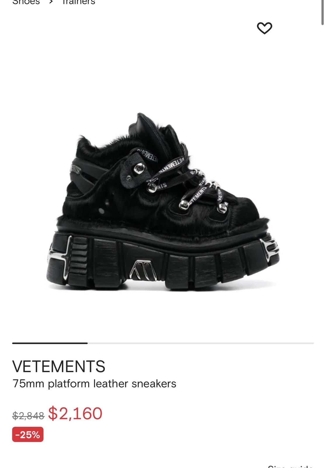 New Rock × Vetements Vetements x New Rock Black Horse Hair Platforms Size US 7 / IT 37 - 10 Thumbnail