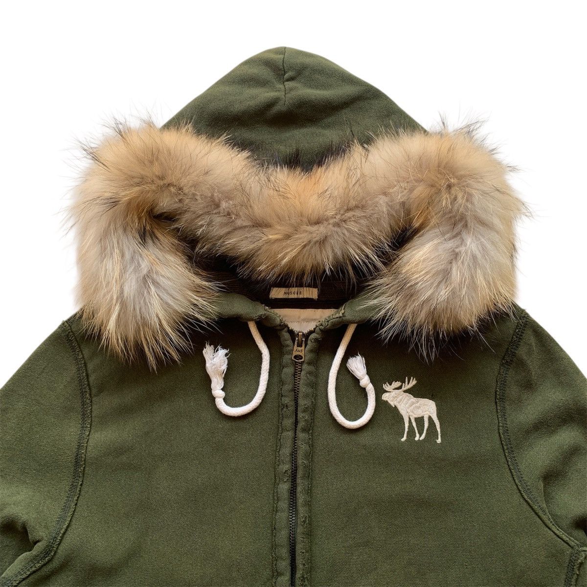 Abercrombie & Fitch Distressed Abercrombie Fitch Fur Ifsix LGB Zip Hoodie Size US XL / EU 56 / 4 - 2 Thumbnail
