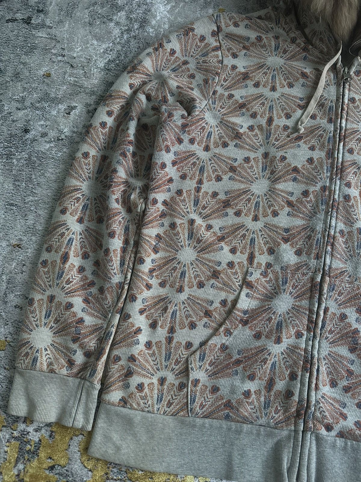 20471120 IVANAHELSINKI AOP FUR ZIPPER HOODIE LGB IFSIXWASNINE STYLR Size US L / EU 52-54 / 3 - 3 Thumbnail