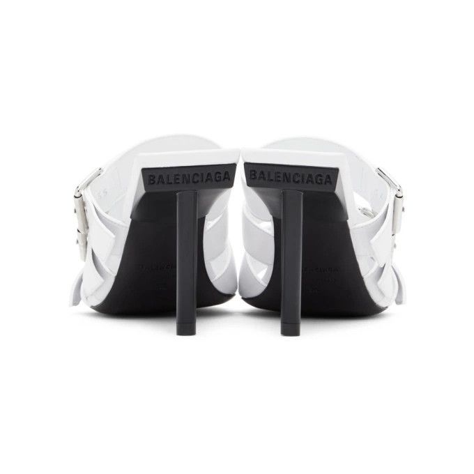 Balenciaga o1y0625 Leather Mules in White Size US 6 / IT 36 - 5 Thumbnail
