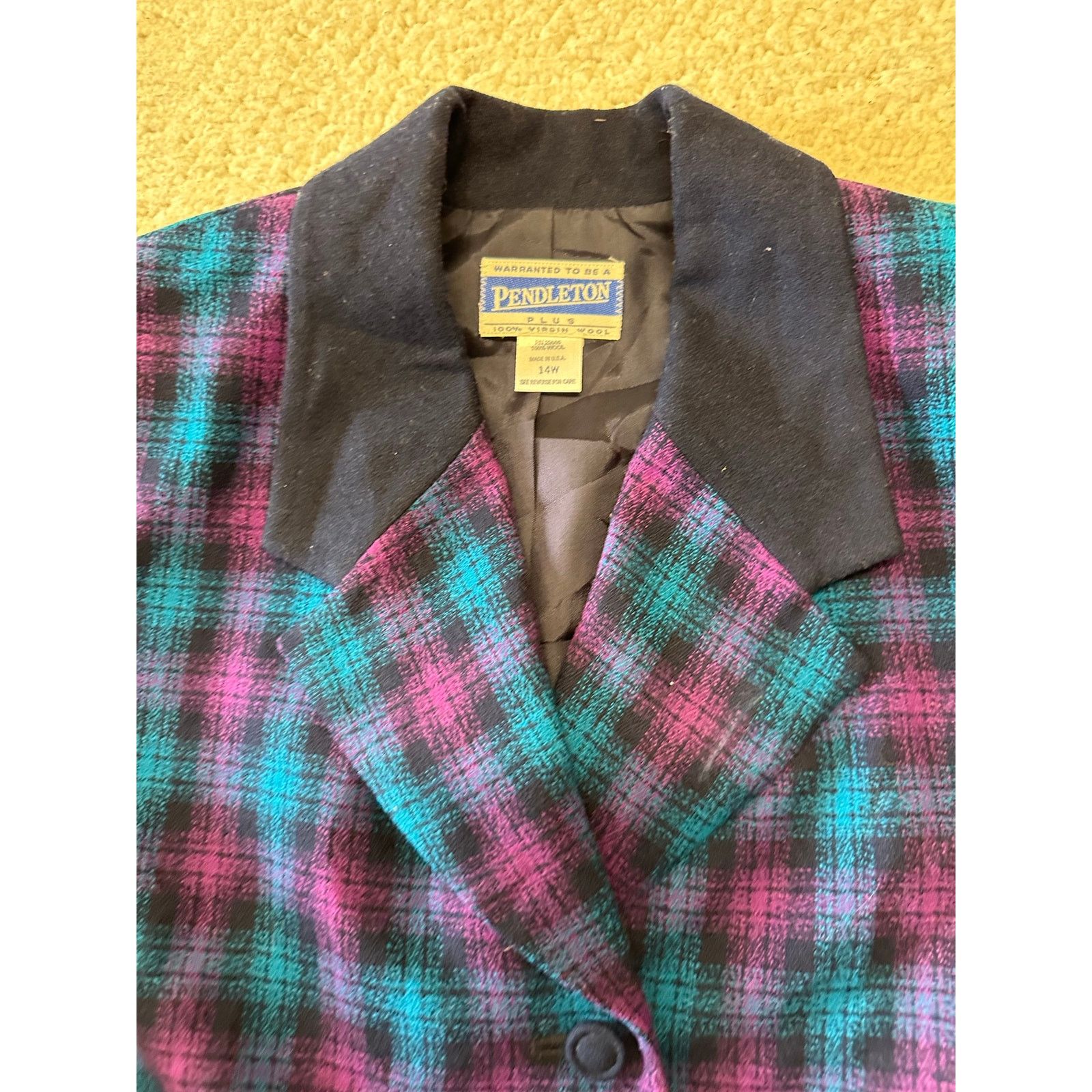 Pendleton Vintage Pendleton Womens Plaid Wool Blazer Jacket Size 14 Size XL / US 12-14 / IT 48-50 - 3 Thumbnail