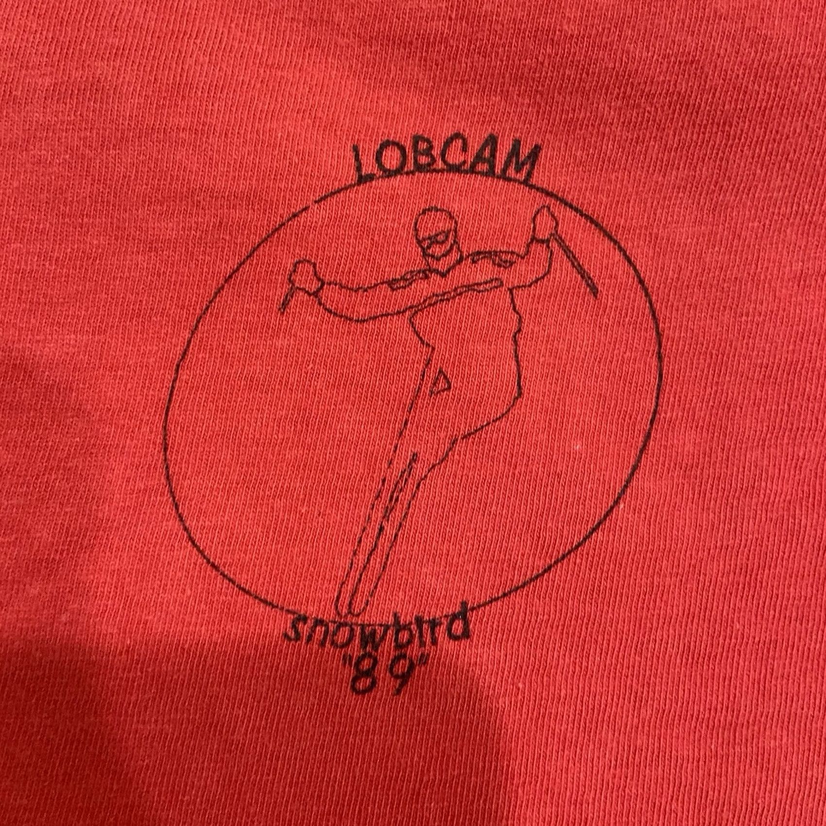 Hanes VINTAGE Hanes Onetia Graphic 1989 Snowbird Ski Resort L Shirt RED Men Long Sleeve Crew Neck Logo 90s Sports Utah Size US L / EU 52-54 / 3 - 2 Thumbnail