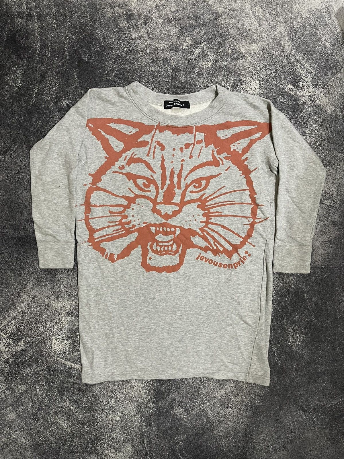 2004 Mercibeauoup Angry Cat Jumper Crewneck By Issey Miyake