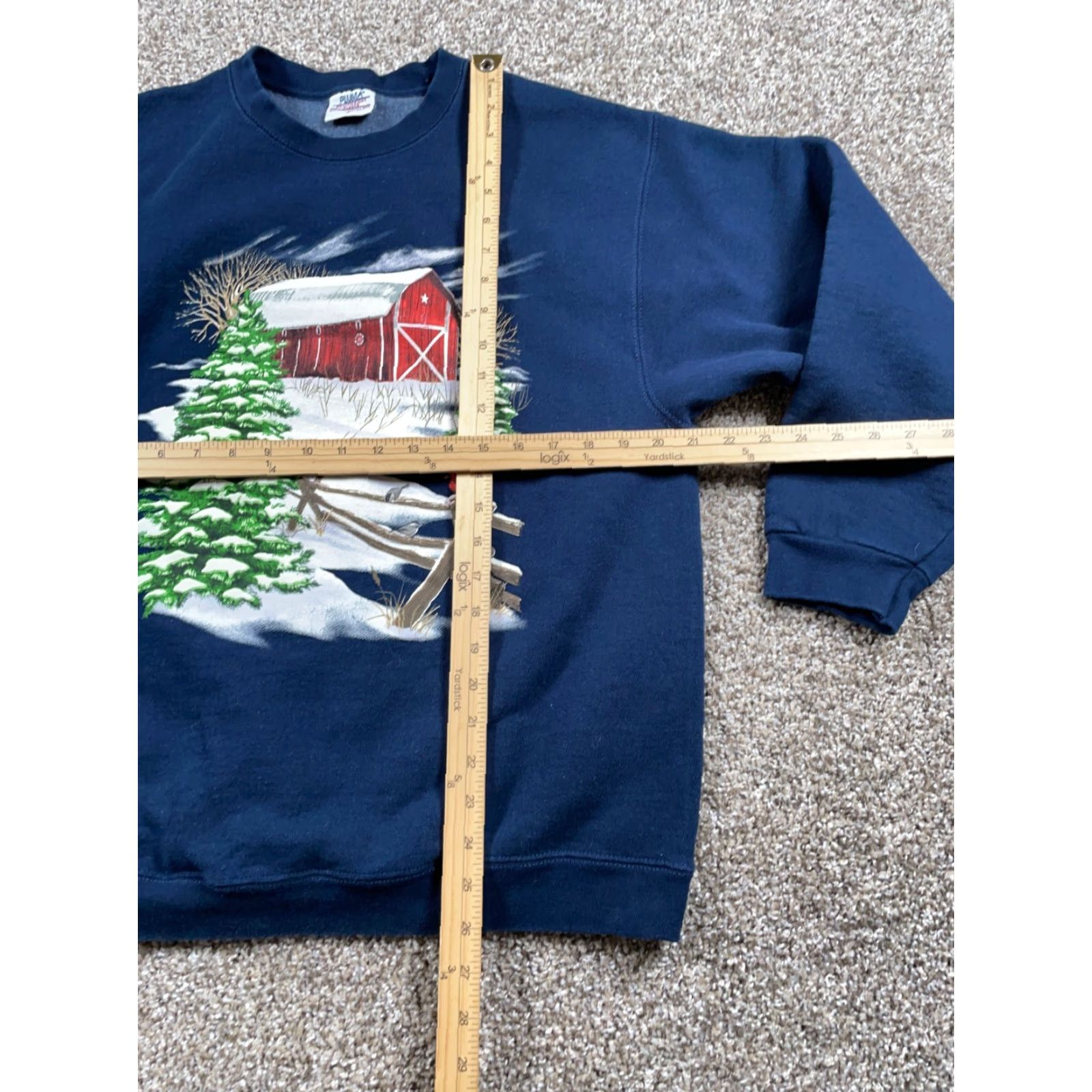 Vintage VTG Pluma Scenic Bird Barn Outdoor Print Sweatshirt Adult Large Blue Heavyweight Size L / US 10 / IT 46 - 5 Thumbnail