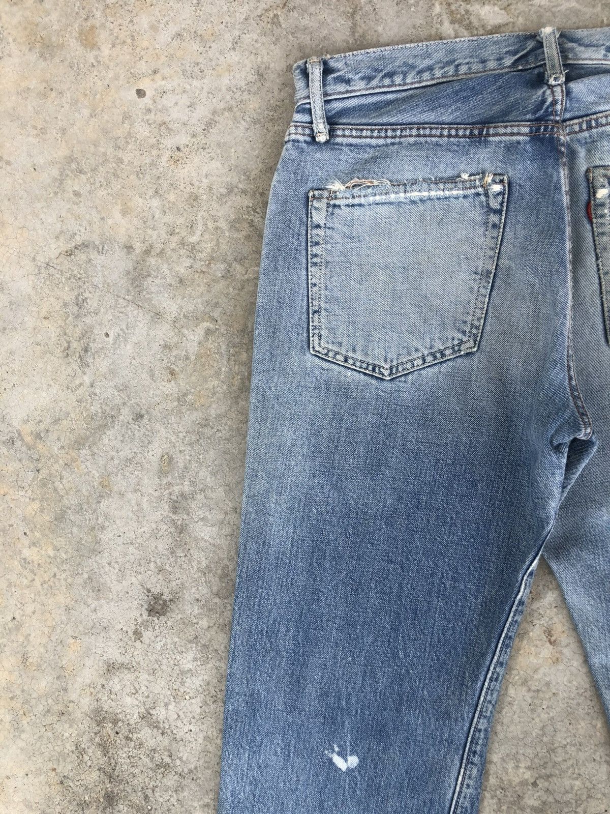 Japanese Brand Canton Distressed Jeans Selvedge Denim Size US 30 / EU 46 - 9 Thumbnail