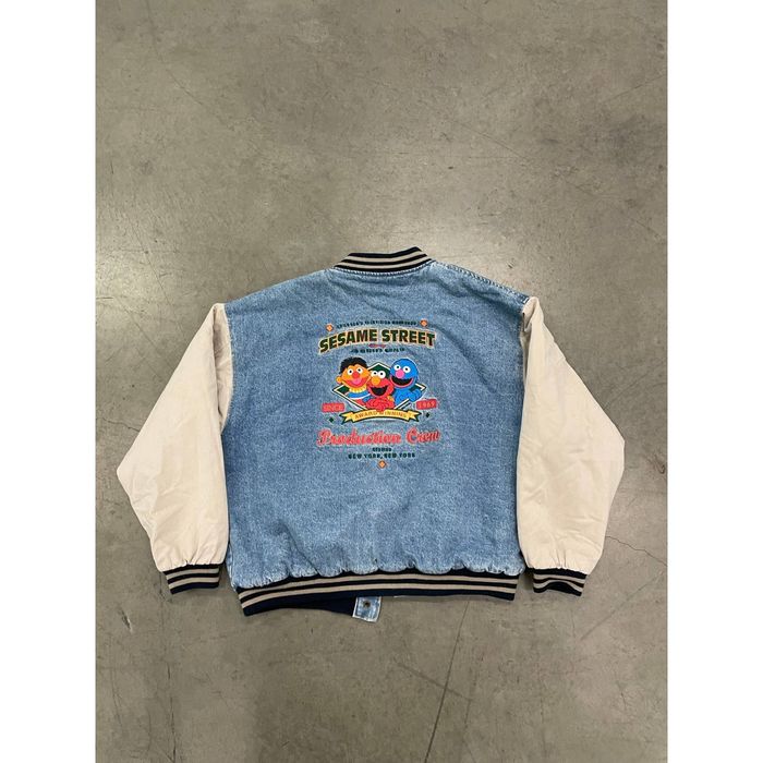 Other Vintage Sesame Street Elmo production crew letterman jacket | Grailed