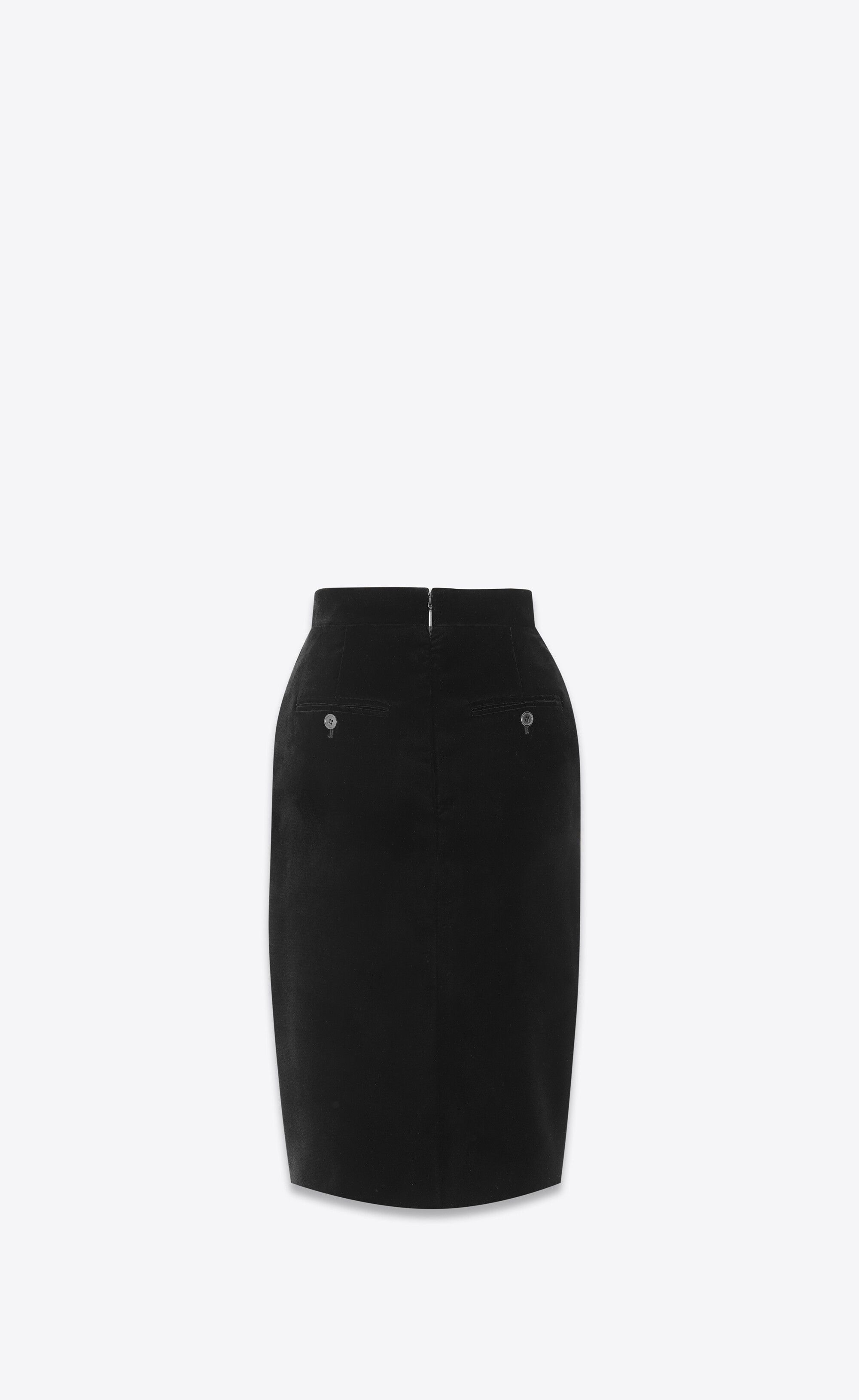 Saint Laurent Paris o1bcso1str0426 Pencil Skirt in Black Size 27" / US 4 / IT 40 - 2 Thumbnail