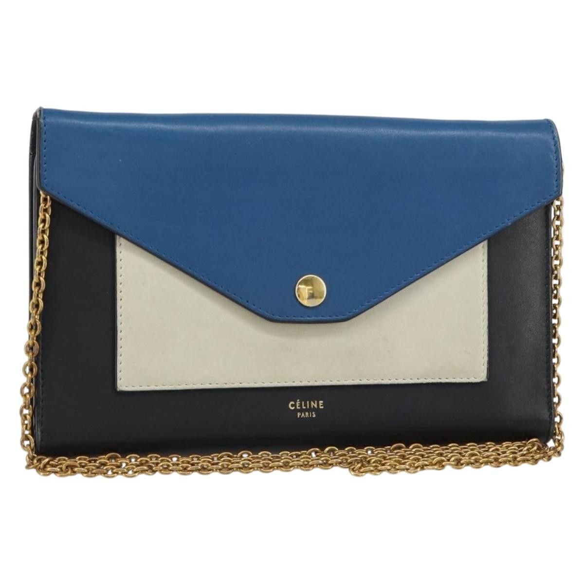 Celine Celine Pocket Envelope Wallet on Chain Leather Size ONE SIZE - 1 Thumbnail