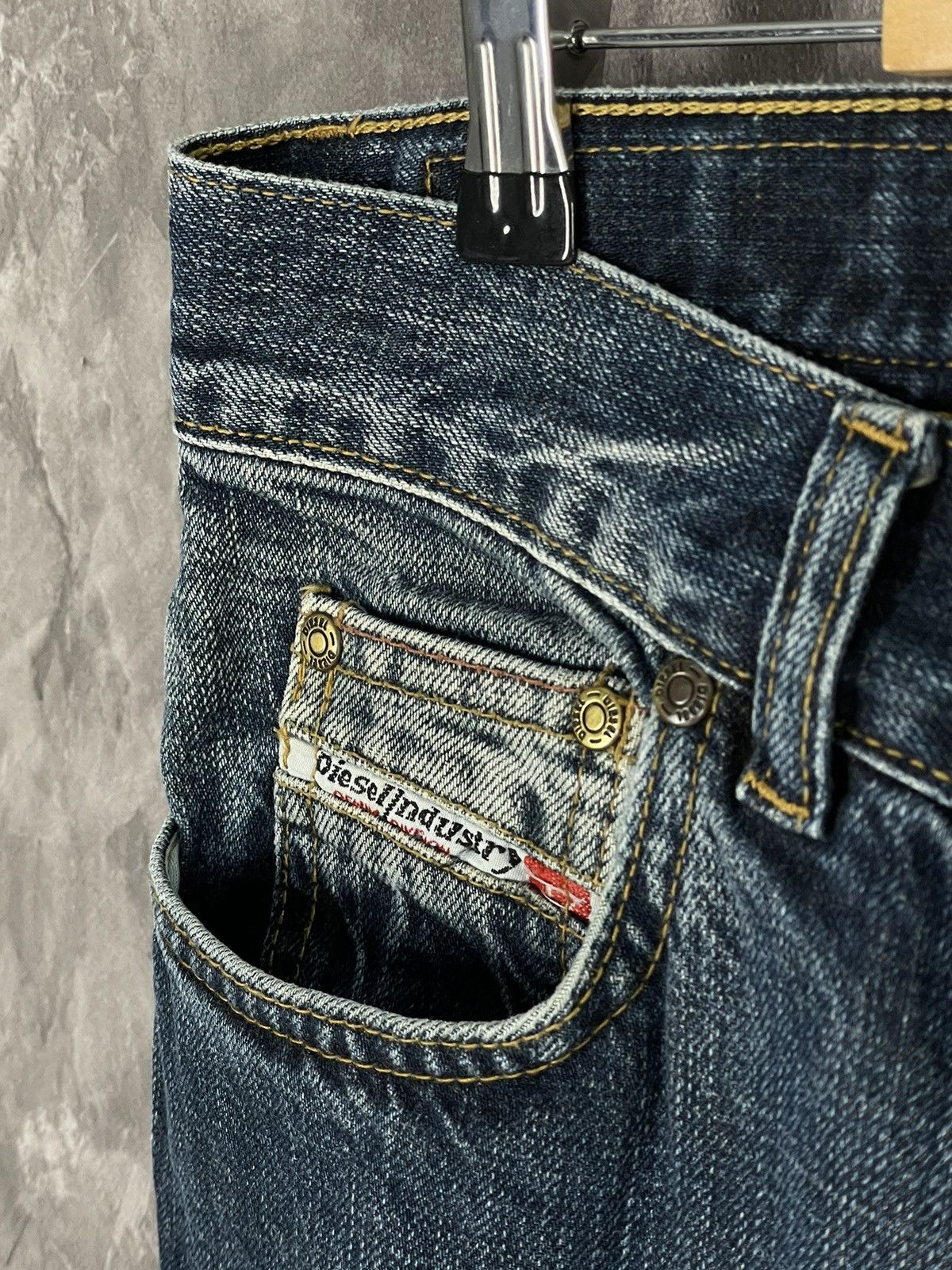 Diesel × Vintage Y2K Vintage Diesel Embroidered Logo Distressed Denim Jeans Size US 34 / EU 50 - 8 Thumbnail