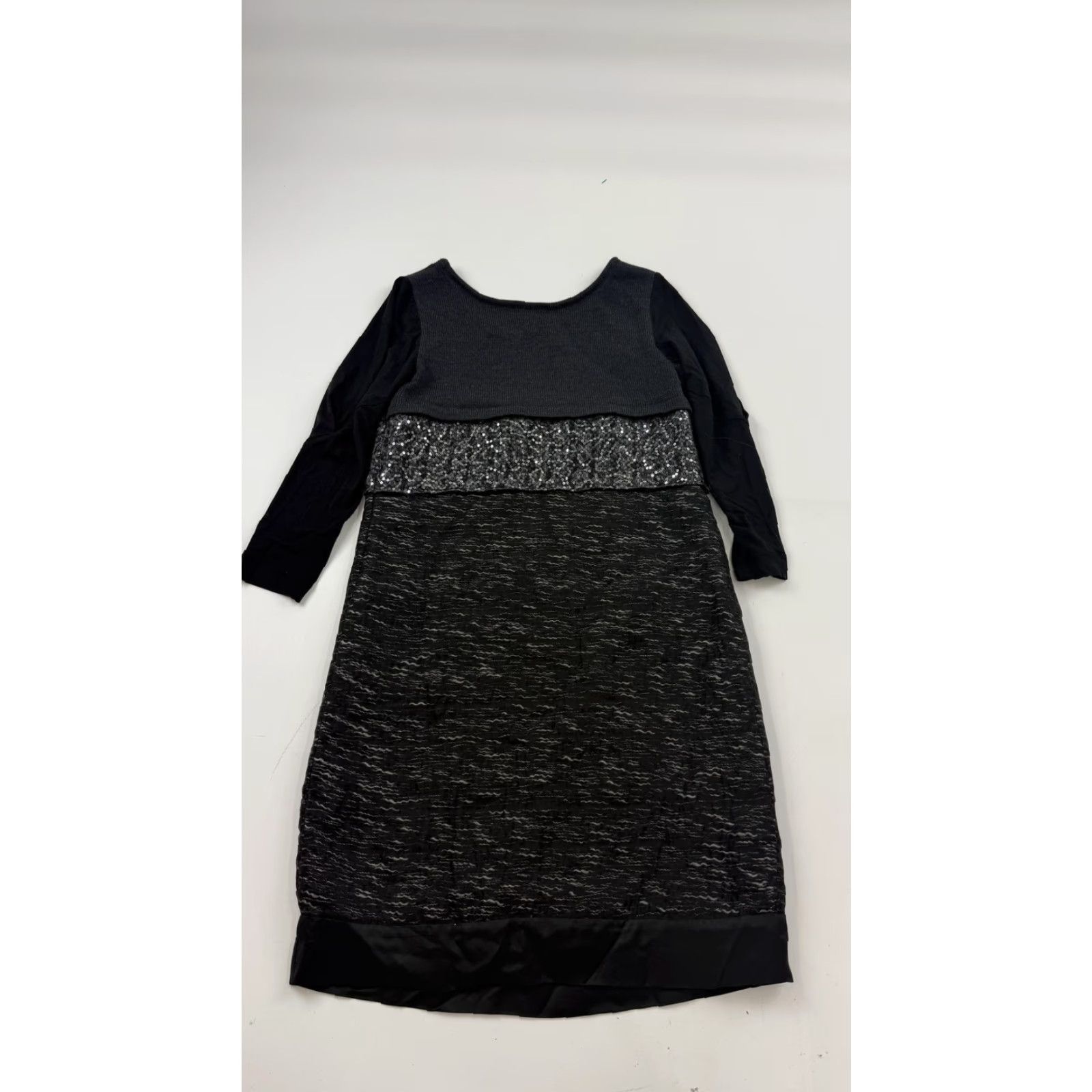 Alberta Ferretti PHILOSOPHY DI ALBERTA FERRETTI Dress Womens 4 Black Gray Sequin Made in Italy Size S / US 4 / IT 40 - 7 Thumbnail