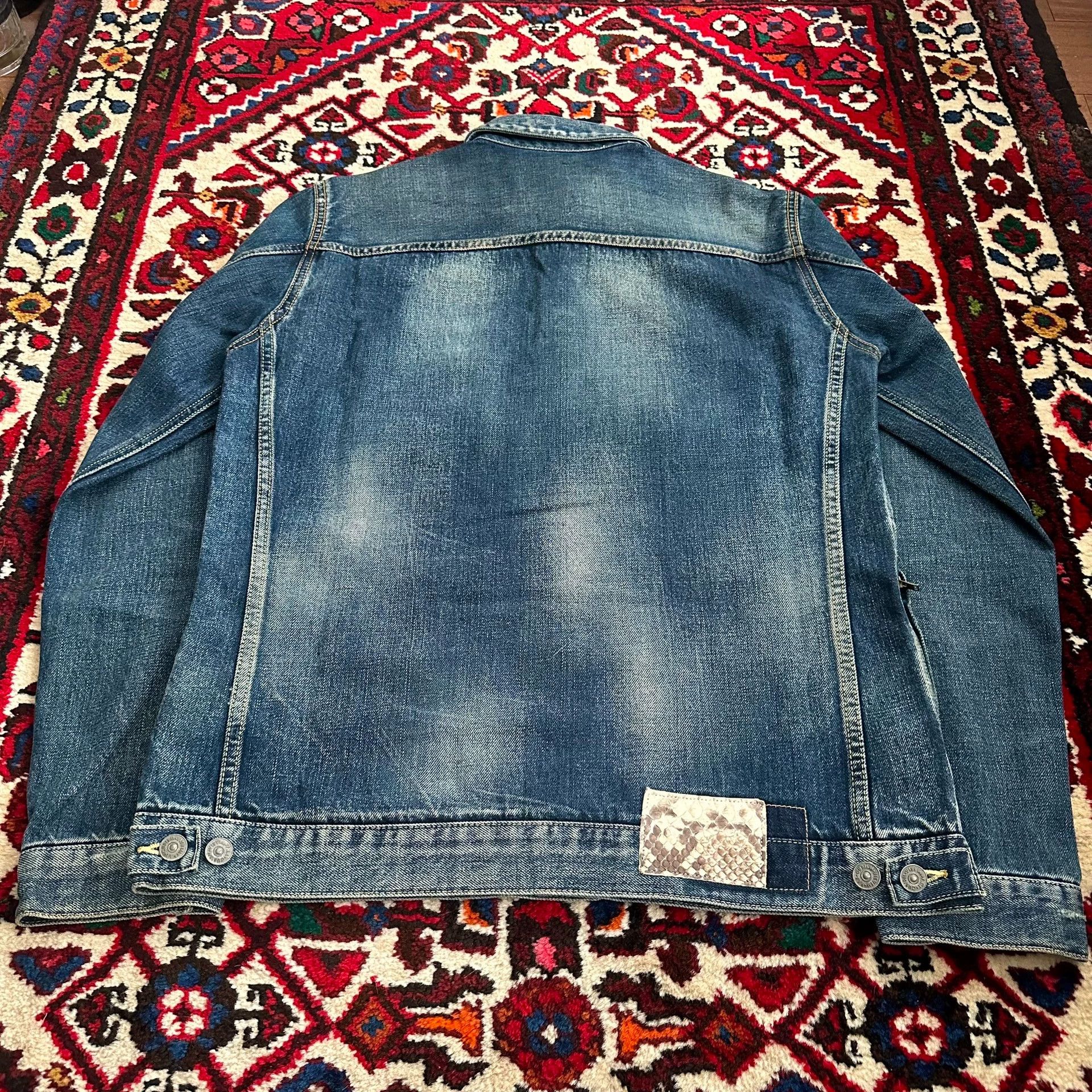 Visvim visvim 101 11aw snake skin ochre 3 denim jacket Size US L / EU 52-54 / 3 - 3 Thumbnail