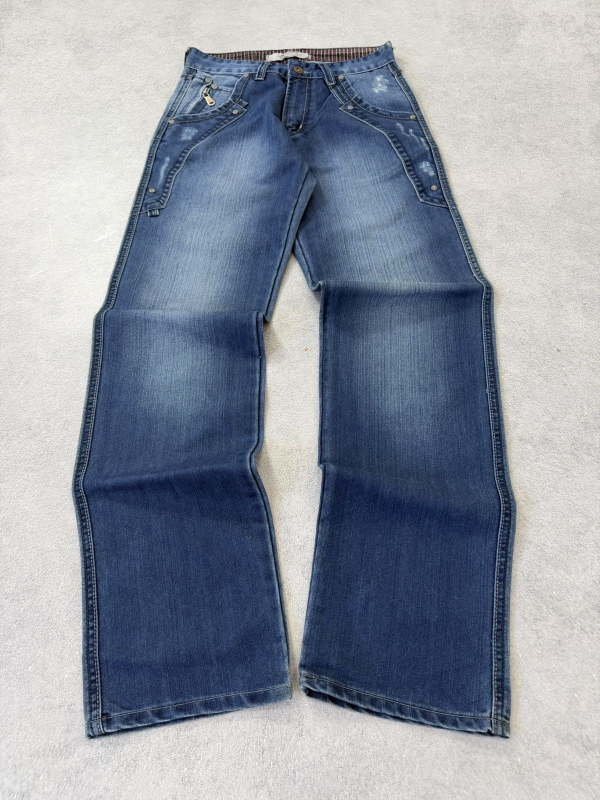 Japanese Brand Vintage Streetwear Baggy Flared Bootcut Denim Y2K Jeans Size US 30 / EU 46 - 10 Thumbnail