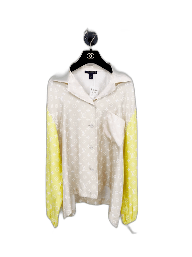 Louis Vuitton Louis Vuitton Silk Shirt with Colorful Sleeves Size L / US 10 / IT 46 - 1 Thumbnail