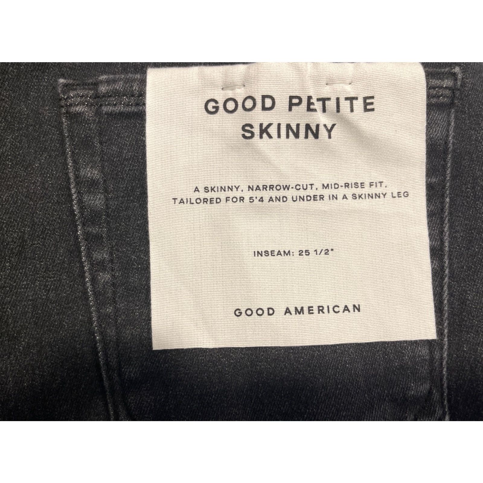Good American GOOD AMERICAN Good Petite Skinny Jeans Black 8P Women Slim 5-Pocket Denim Cotton Blend Zip Closure Petite Sold by Good American Mens? Wait. Size 30" / US 8 / IT 44 - 6 Thumbnail