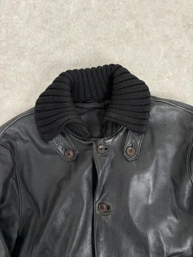 Daniele Alessandrini AW2005 Daniele Alessandrini Black Eroded Buttoned Leather Jacket Size US L / EU 52-54 / 3 - 4 Thumbnail