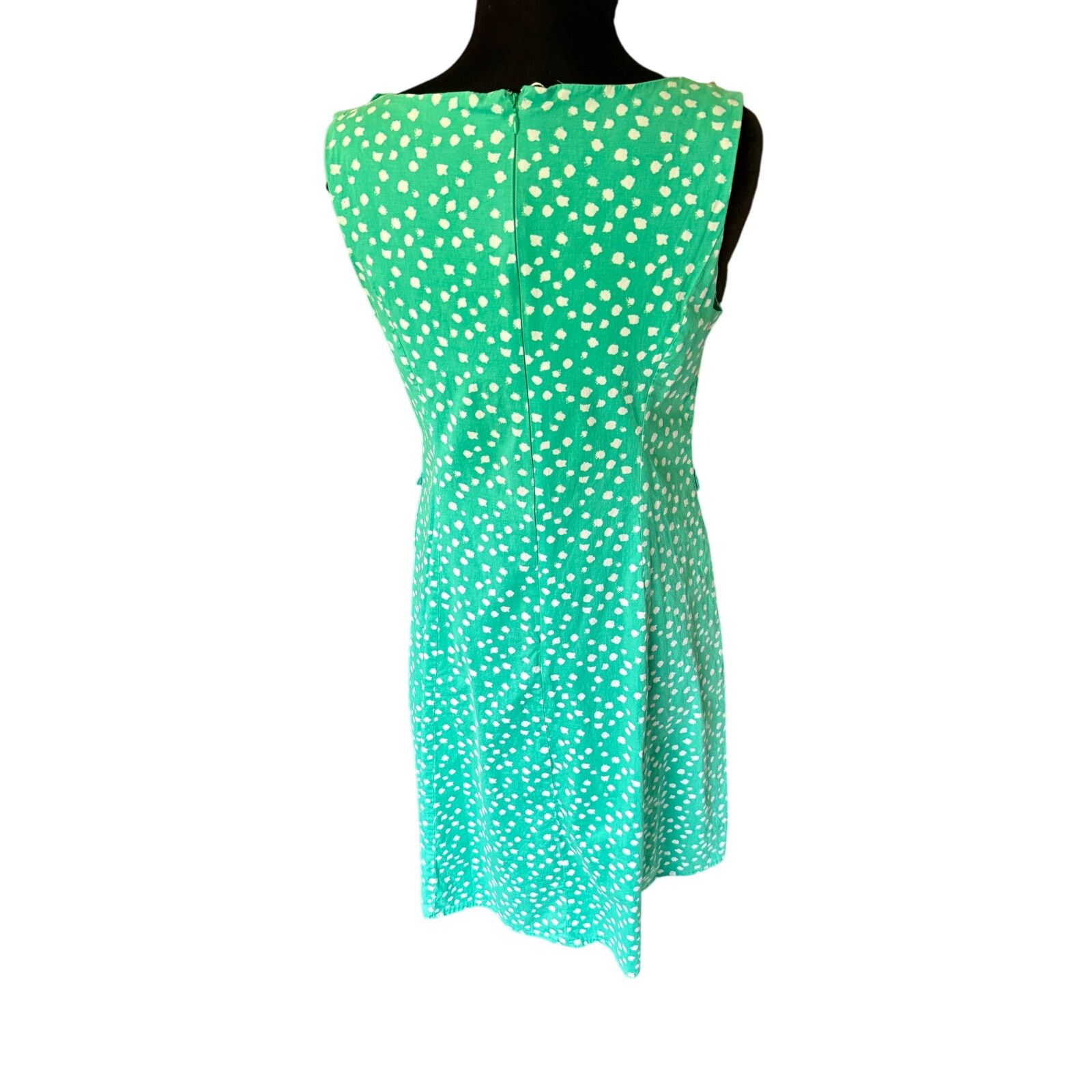 Vintage Vintage Robbie Bee Green White Polka Dot Dress Med Large 12 Size M / US 6-8 / IT 42-44 - 5 Thumbnail