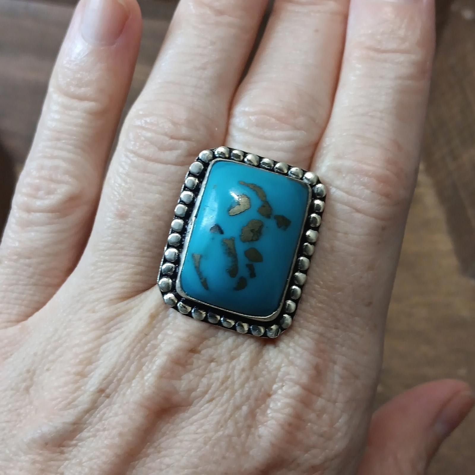 Designer Persisn Turquoise Ring Size ONE SIZE - 3 Thumbnail