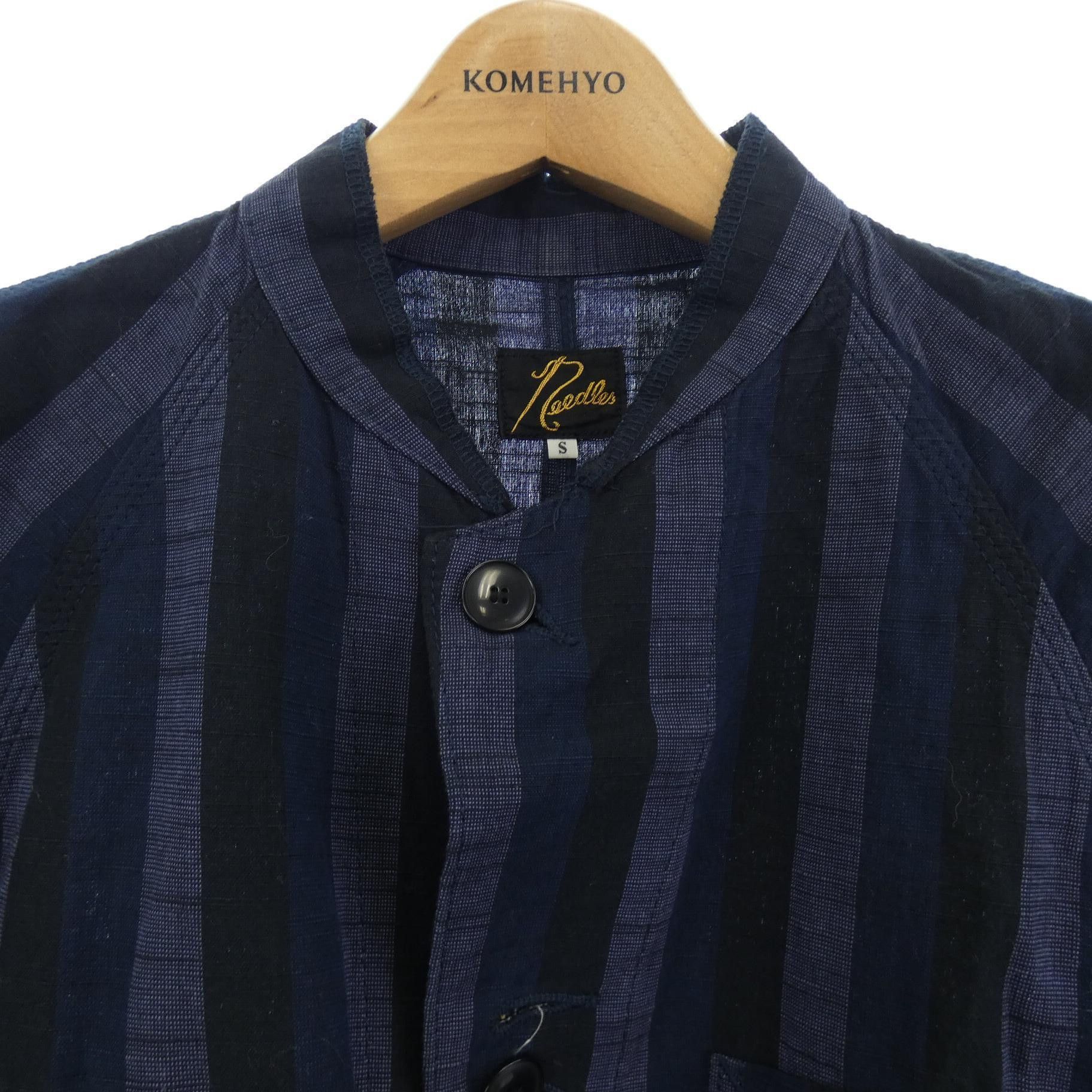 Needles Jacket Striped Cotton Long Sleeve Navy Size US S / EU 44-46 / 1 - 5 Thumbnail