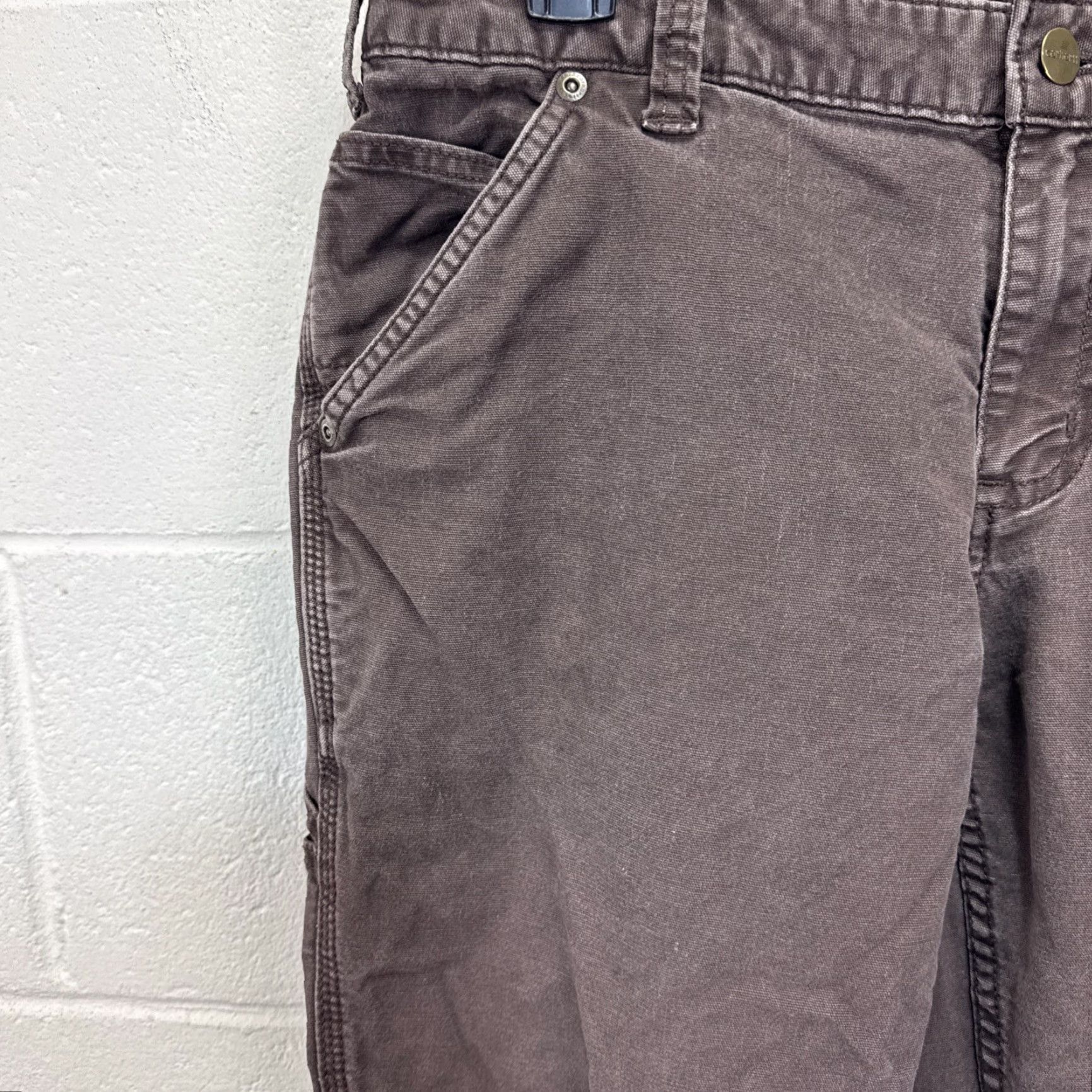 Carhartt VINTAGE Carhartt Carpenter Pants Womens 14 Regular Brown Canvas Workwear Size 36" / US 14 / IT 50 - 2 Thumbnail