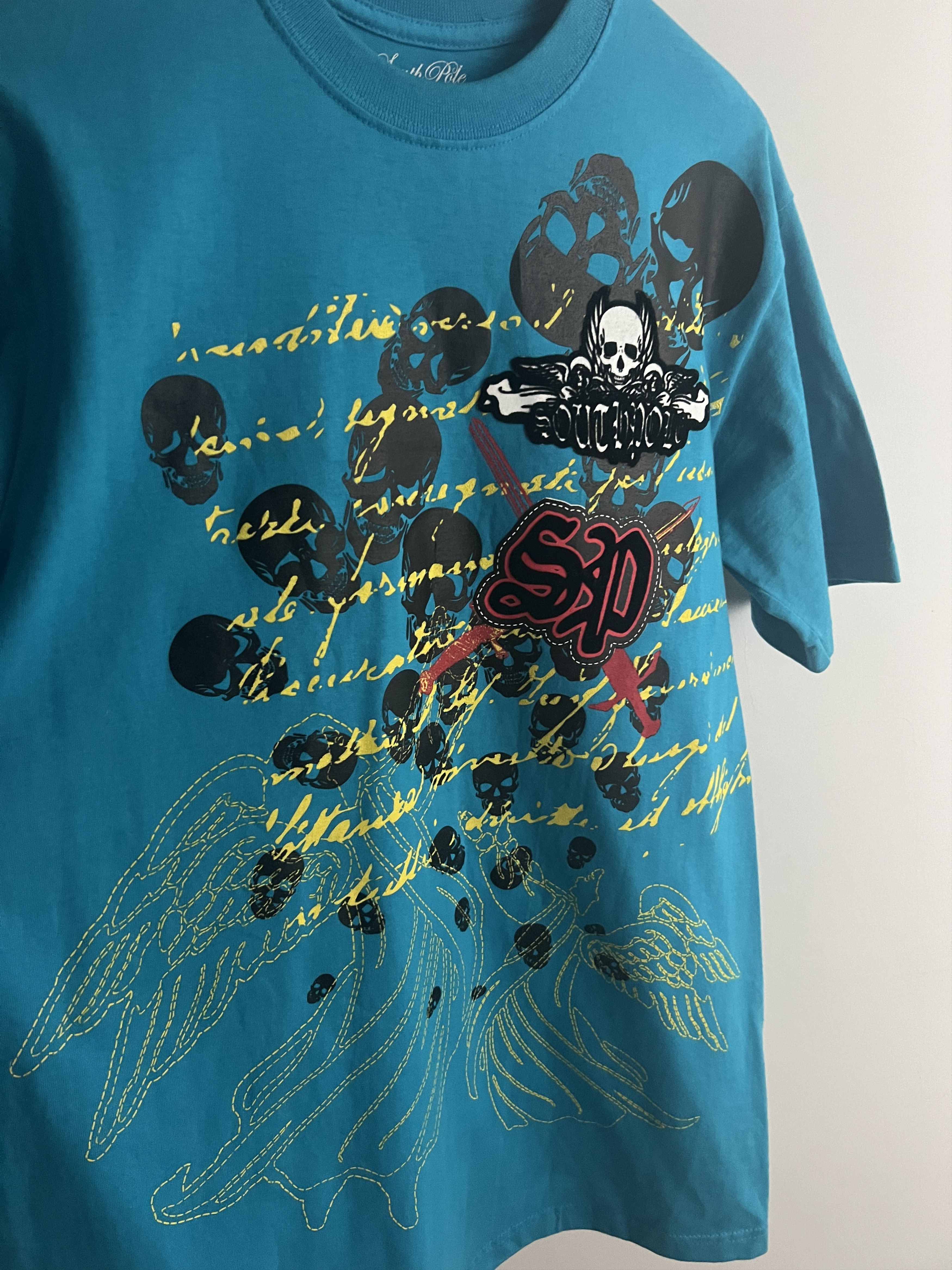 Enyce × Southpole × Vintage South Pole Graphic Skull Enyce Y2K USA T Shirt Vintage Size US M / EU 48-50 / 2 - 4 Thumbnail