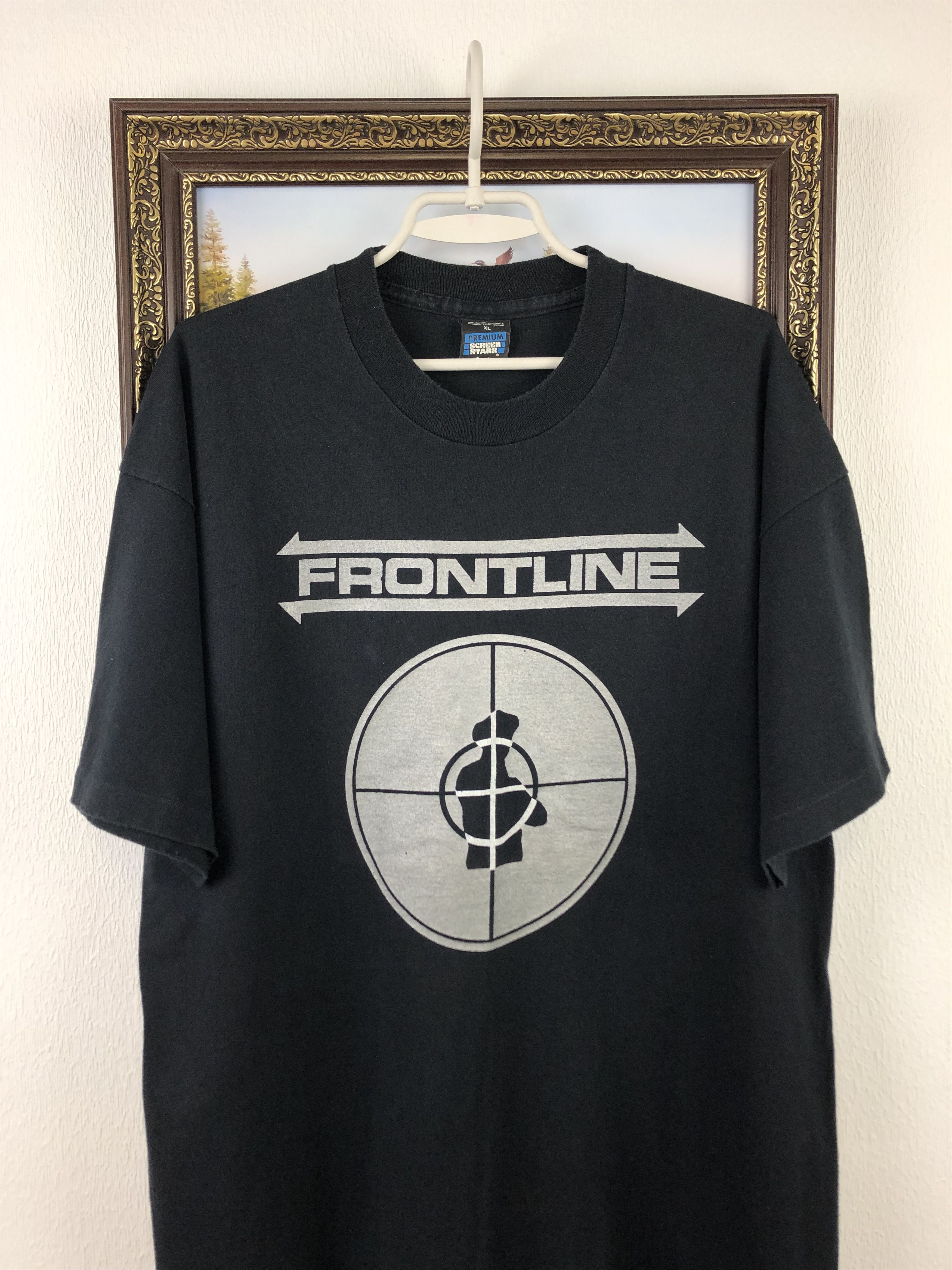 Band Tees Vintage 90's Public Enemy Shirt Frontline Hip Hop Tee Fight Size US XL / EU 56 / 4 - 2 Thumbnail