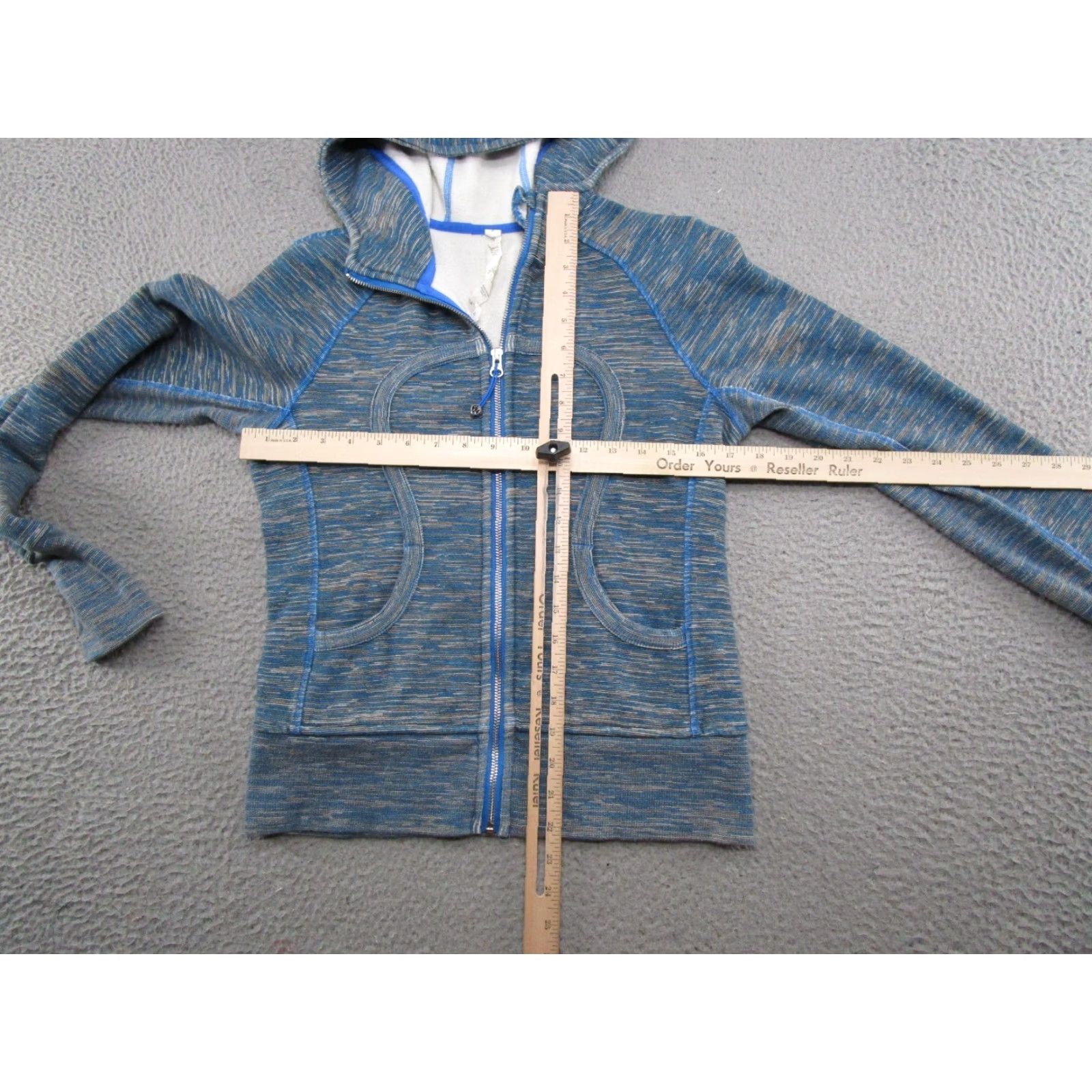 Lululemon VINTAGE Lululemon Scuba Blue Full Zip Up Hoodie Sweatshirt D1 Women's Size 6 Heavy Size M / US 6-8 / IT 42-44 - 5 Thumbnail
