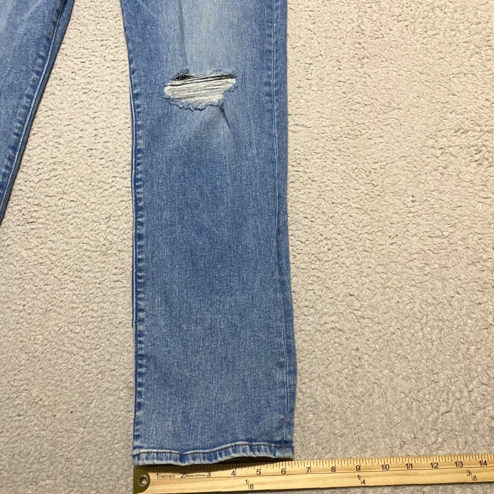 Express Express Jeans Slim Straight Men 36x30 Blue Denim Medium Wash Stretch Pockets 5-Pocket Design Vintage No Size US 36 / EU 52 - 5 Thumbnail