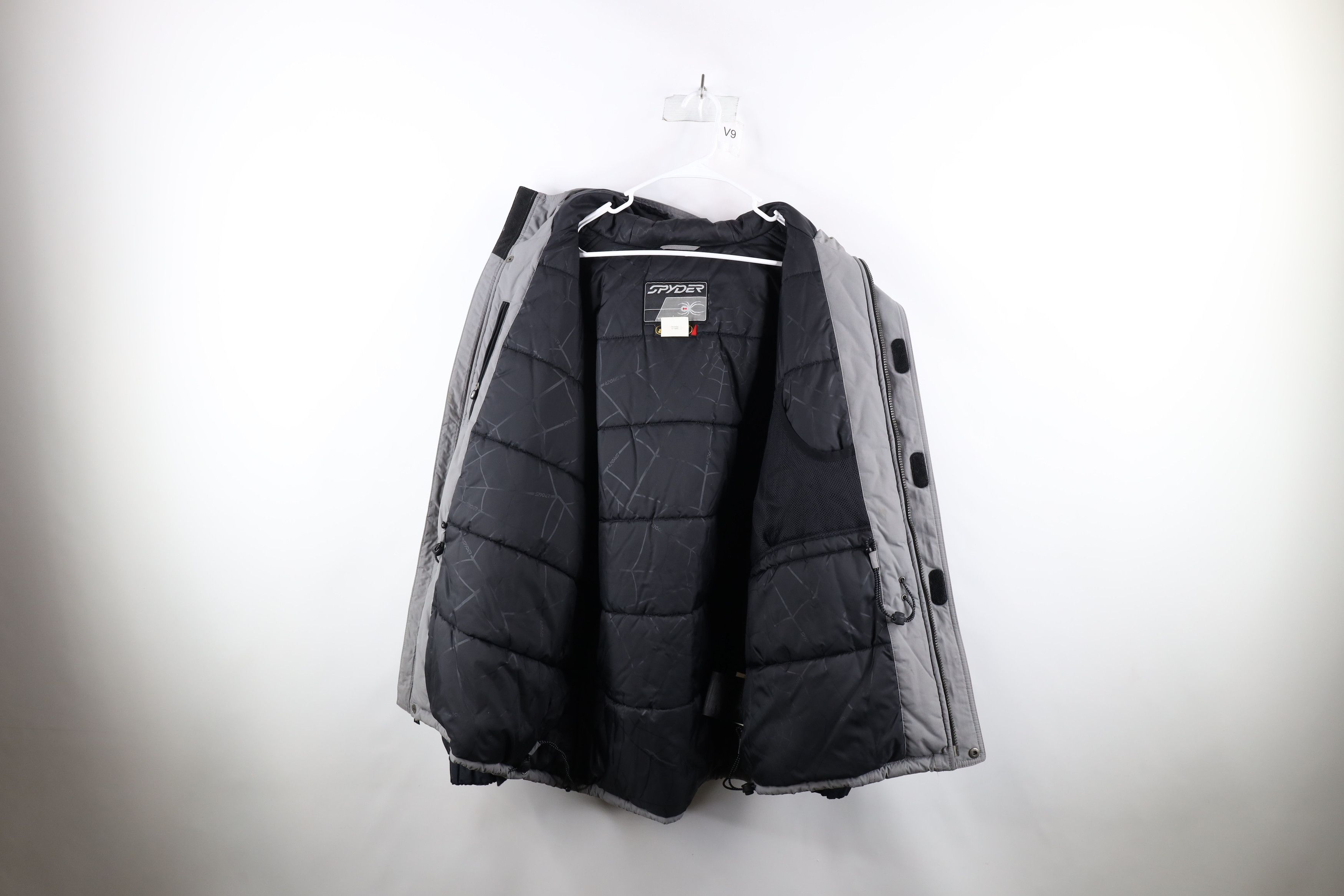 Spyder × Vintage Vintage Spyder Hooded Skiing Snowboard Puffer Jacket Gray Size US L / EU 52-54 / 3 - 11 Thumbnail