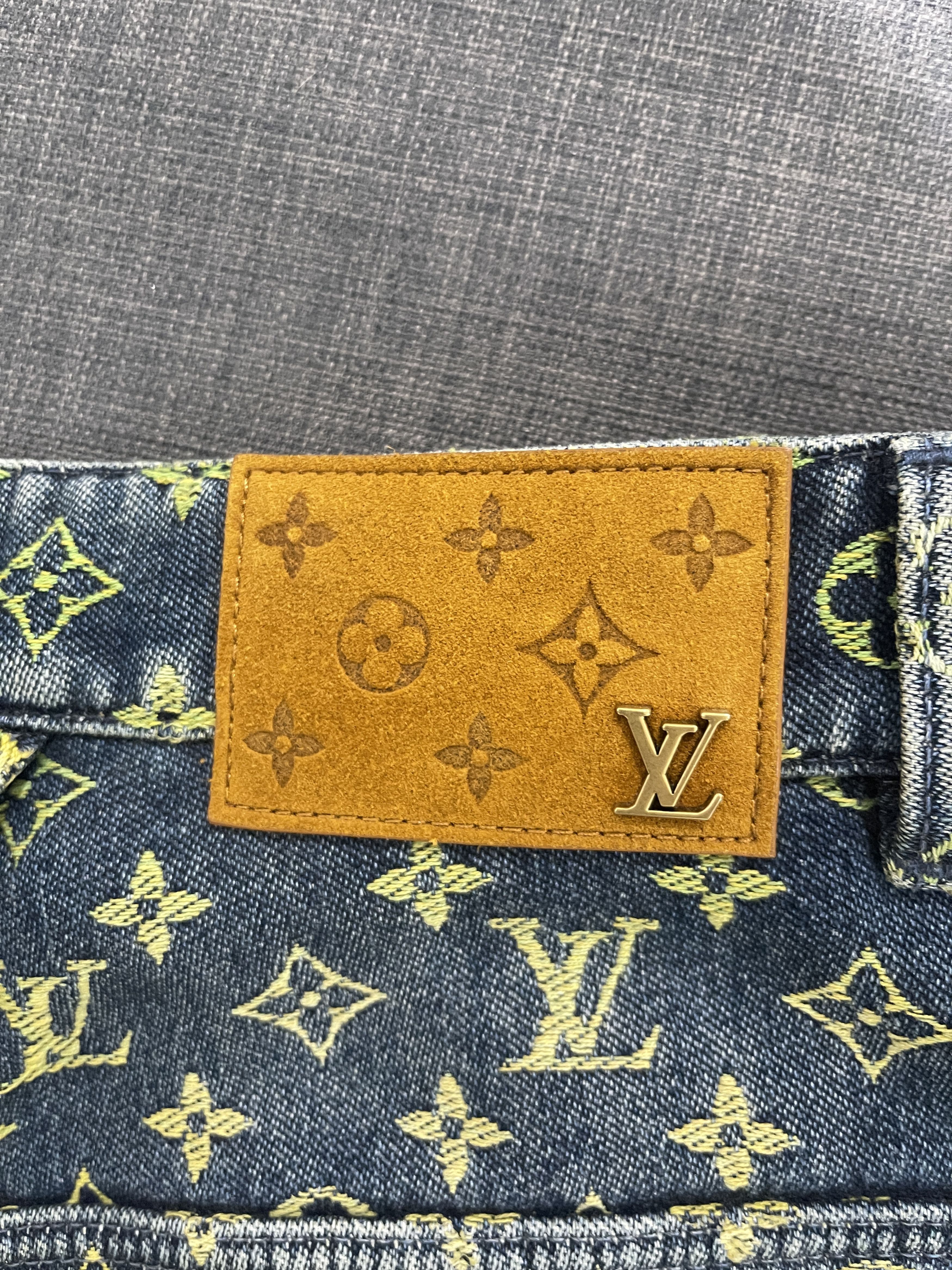Louis Vuitton Louis Vuitton Rainbow Monogram Denim Shorts Size US 29 - 6 Thumbnail
