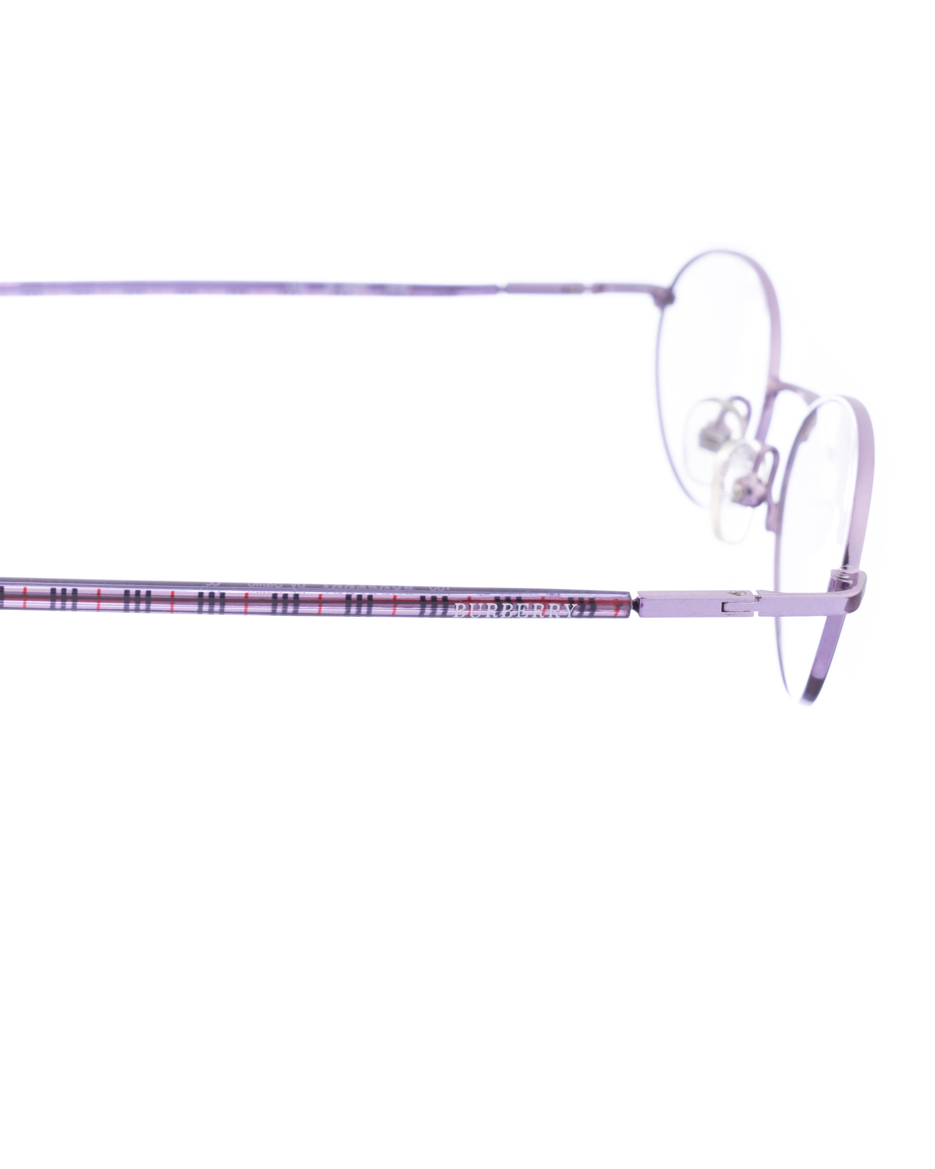 Burberry Burberry 90s Pink Metallic Oval Classic Glasses Size ONE SIZE - 4 Thumbnail