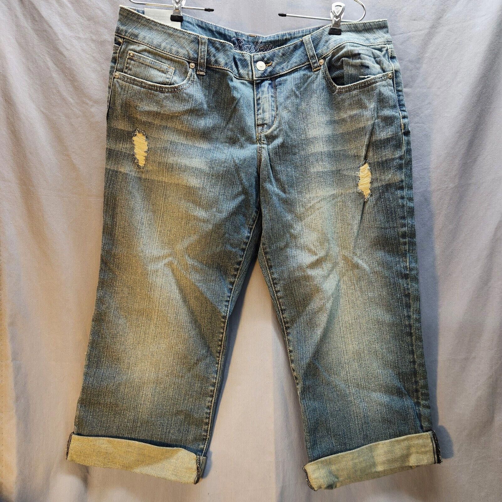 Designer NWT Deliahs Bailey Cuffed Cropped Jeans Size 15/16 New Size 38" / US 16 / IT 52 - 1 Thumbnail