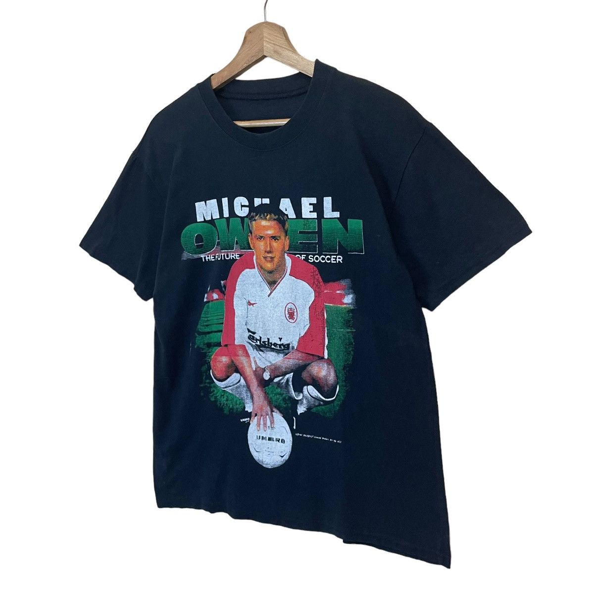 Vintage Vintage Micheal Owen Big Logo Tee Size US S / EU 44-46 / 1 - 3 Thumbnail