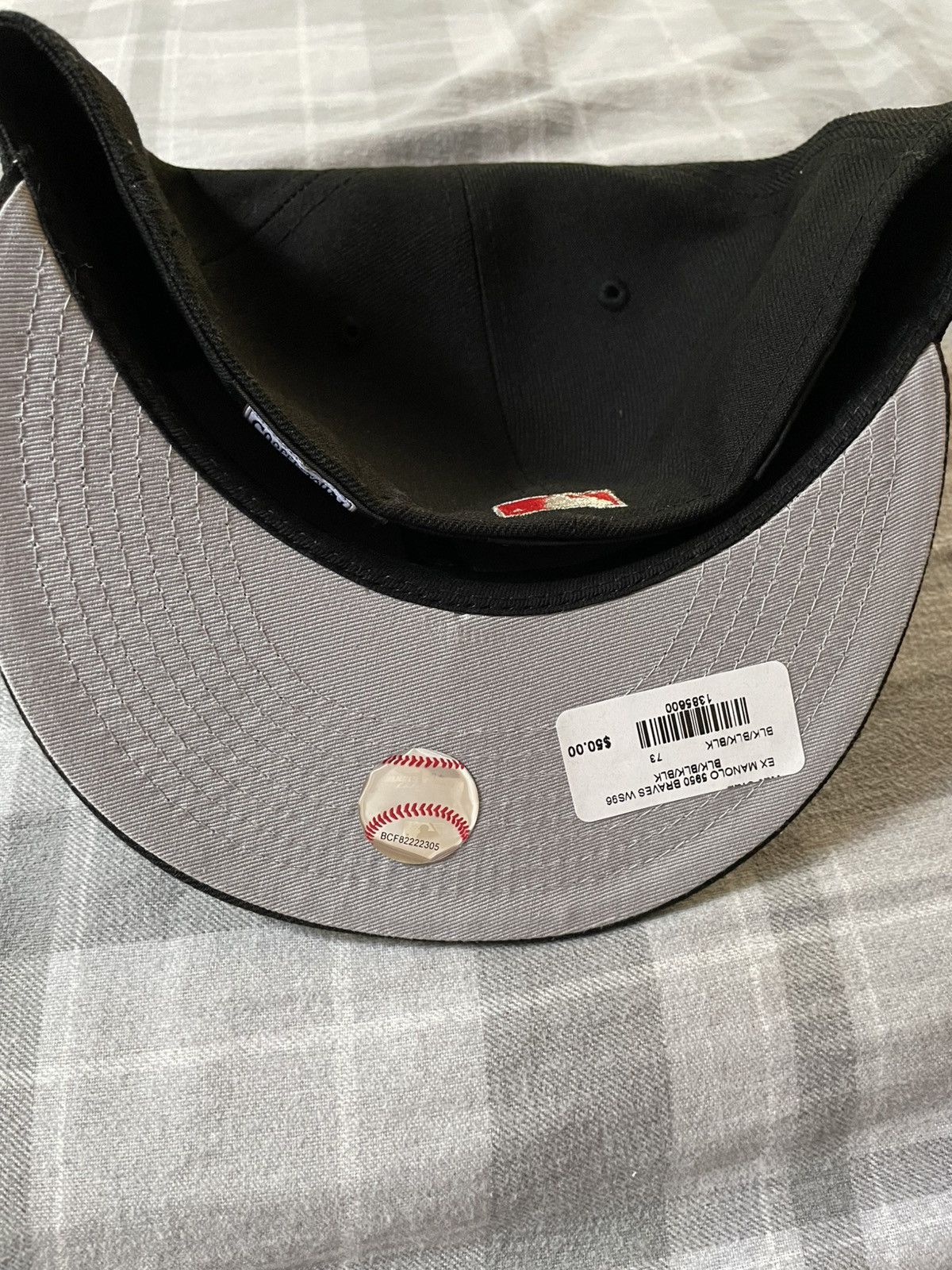 Hat Club Hat Club Manolo Atlanta Braves Black 1996 Fitted 7 3/8 Size ONE SIZE - 4 Thumbnail