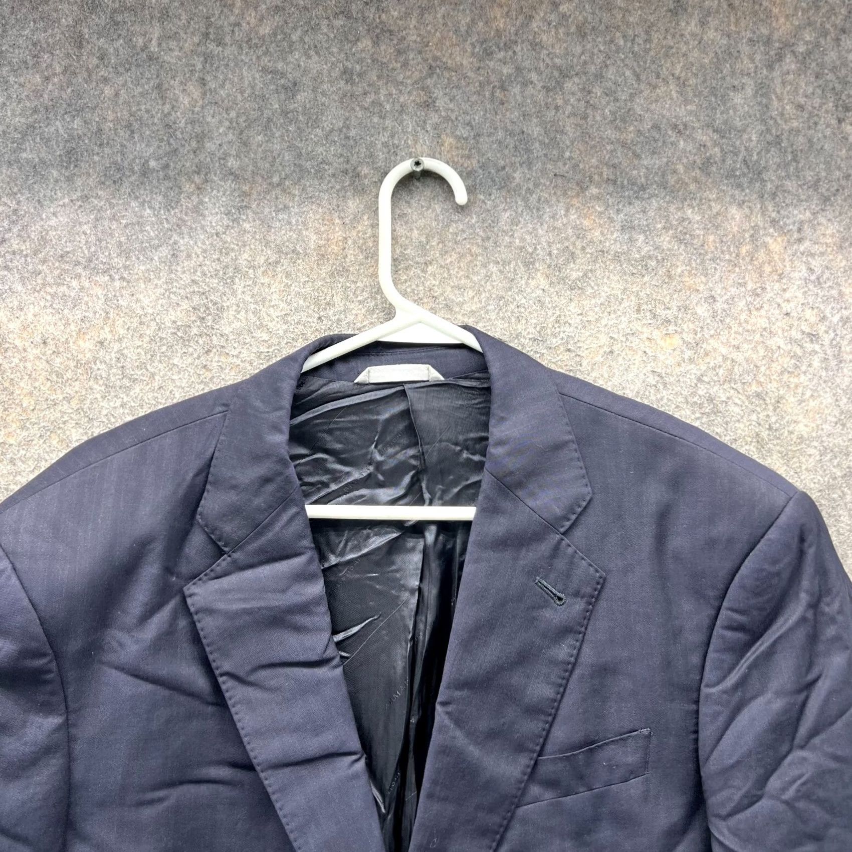 Armani Armani Collezioni Blazer Mens 42R Blue Wool Sport Coat Jacket Jacket/Coat Regular Single-Breasted Two-Button Italy Suit/Casual/Tuxedo Style Mens Size 42R - 4 Thumbnail